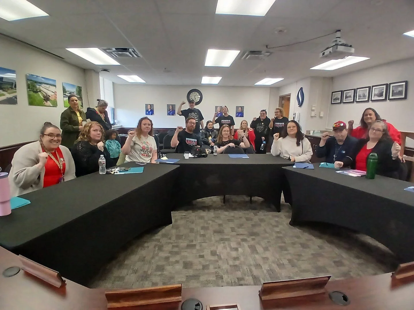 Tonight, SEA showed up united with a clear demand to recognize ALL Sheridan staff. We were disappointed at first by the District's refusal to allow ESPs into the conversation. SEA stood firm, and eventually Superintendent Thompson and the District le