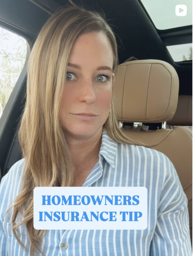Kate Hendrickson sharing a homeowners insurance tip for Central Coast home buyers.