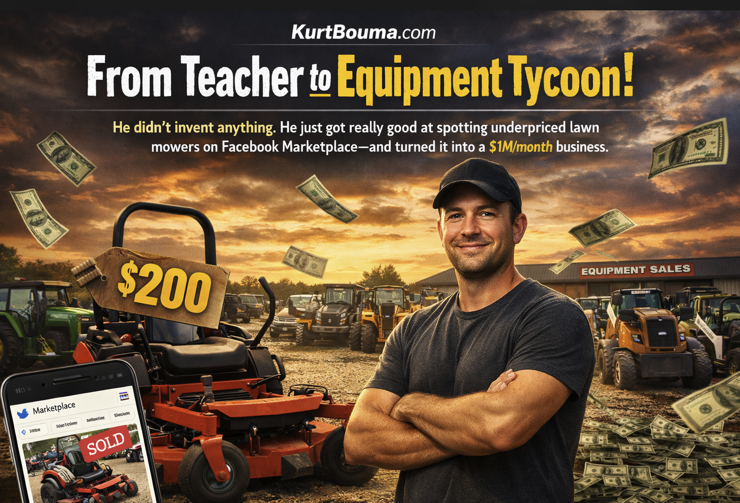 The High School Math Teacher Who Built a $1M/Month Lawn Mower Re-selling Business