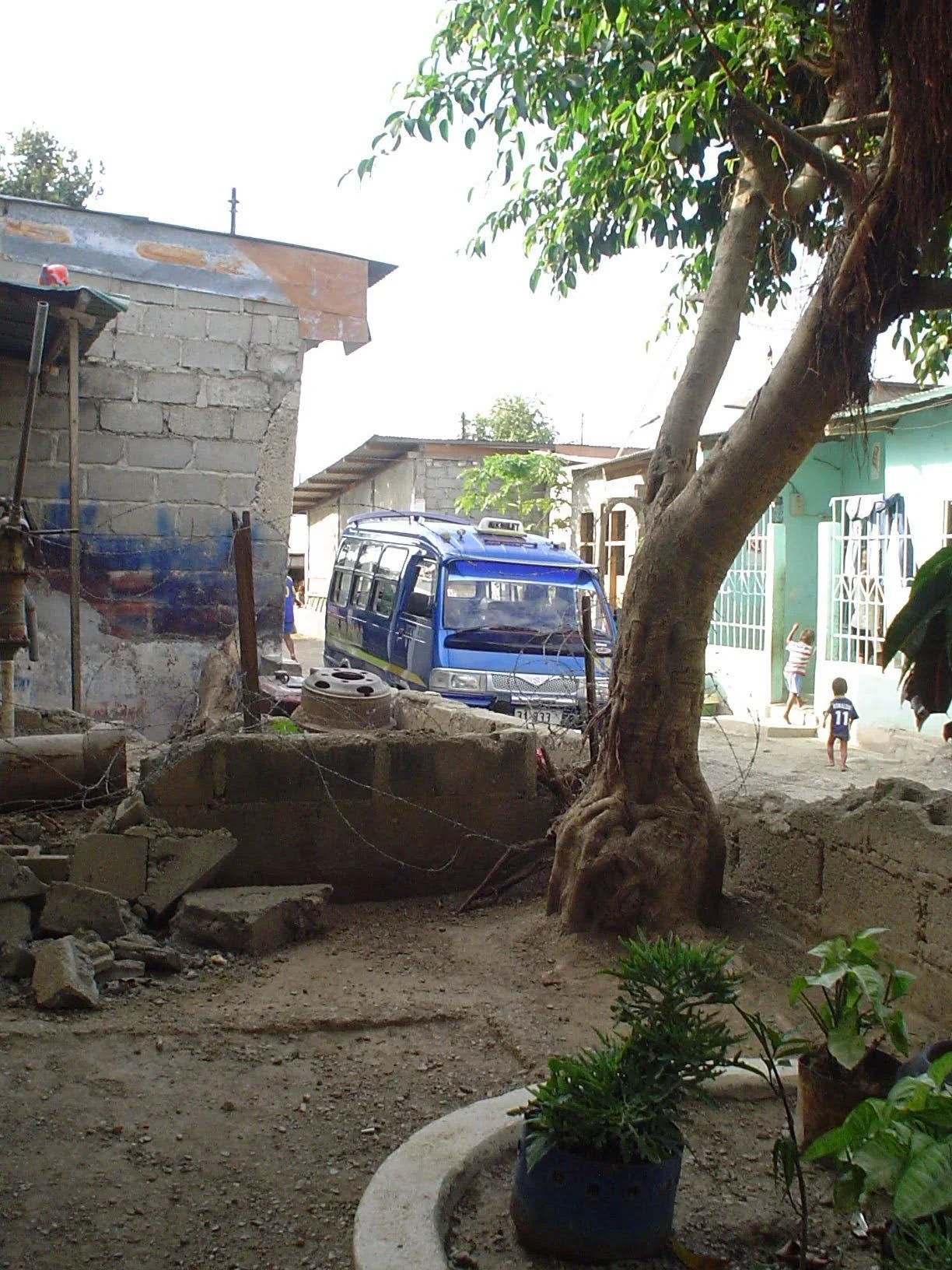 View from our front yard were we would sit under a tree and people watch.