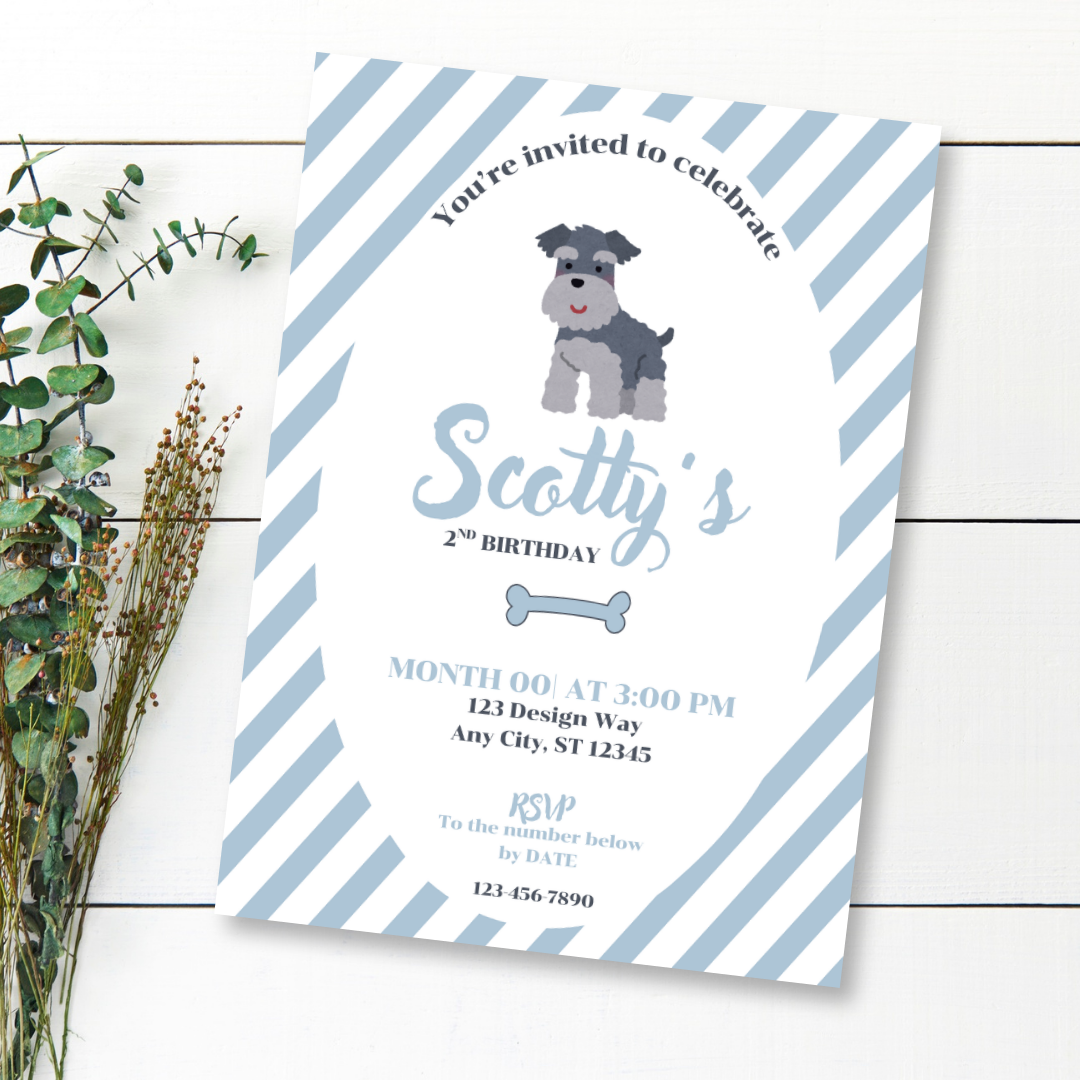 Dog Birthday Invitation