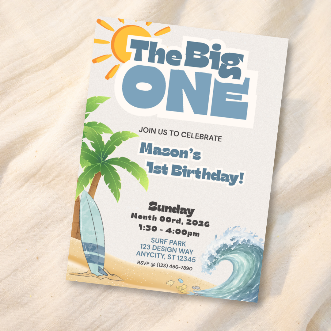 The Big ONE Birthday Invitation