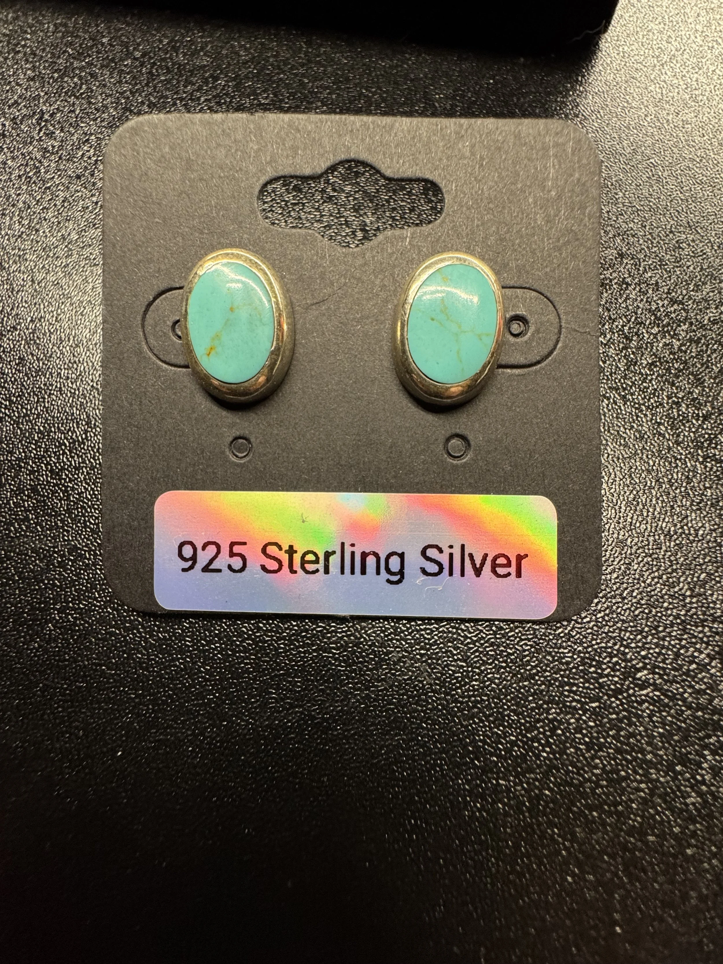 Turquoise Oval Stud Earrings