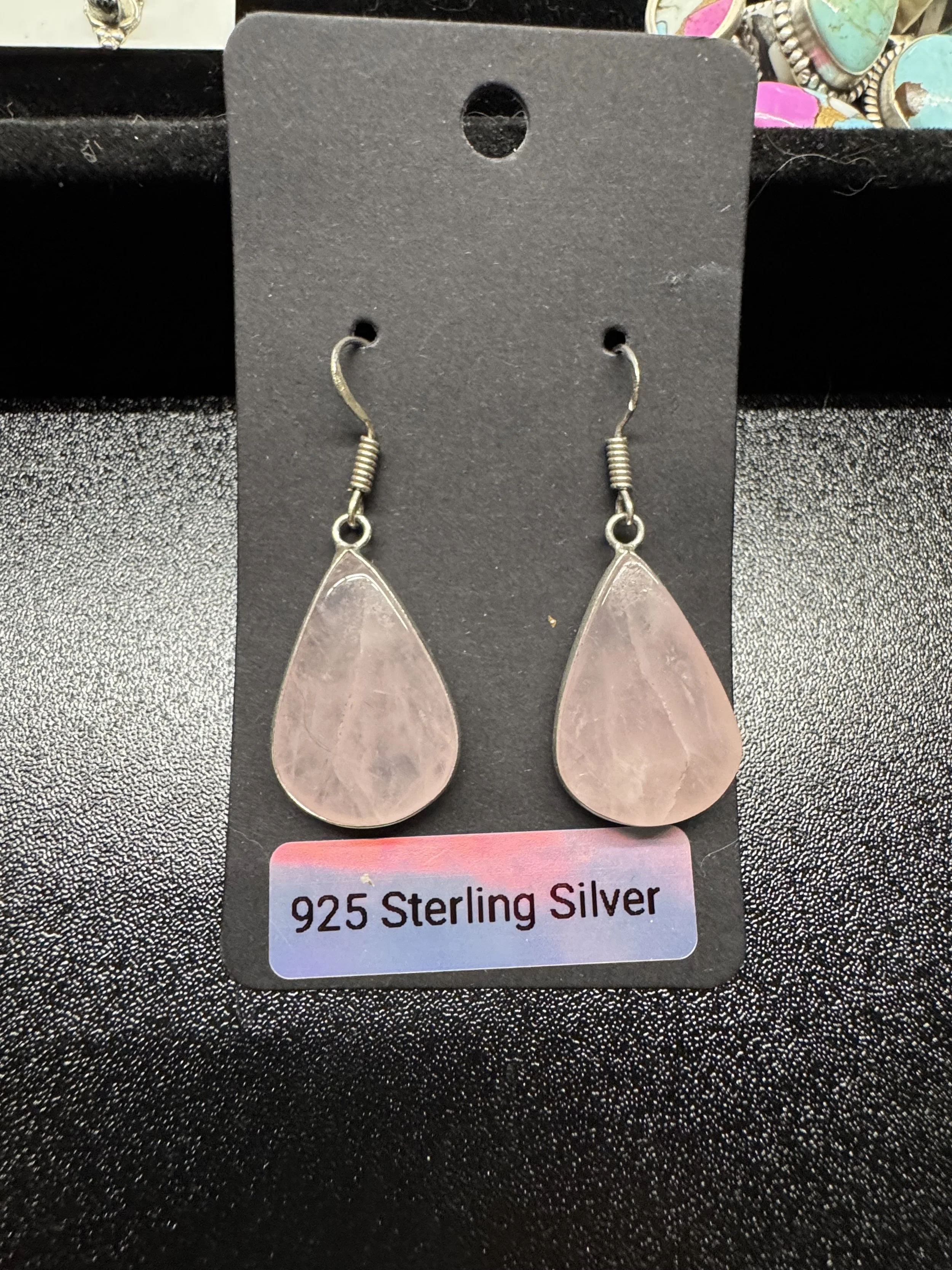 Rose Quartz Dangle Earrings