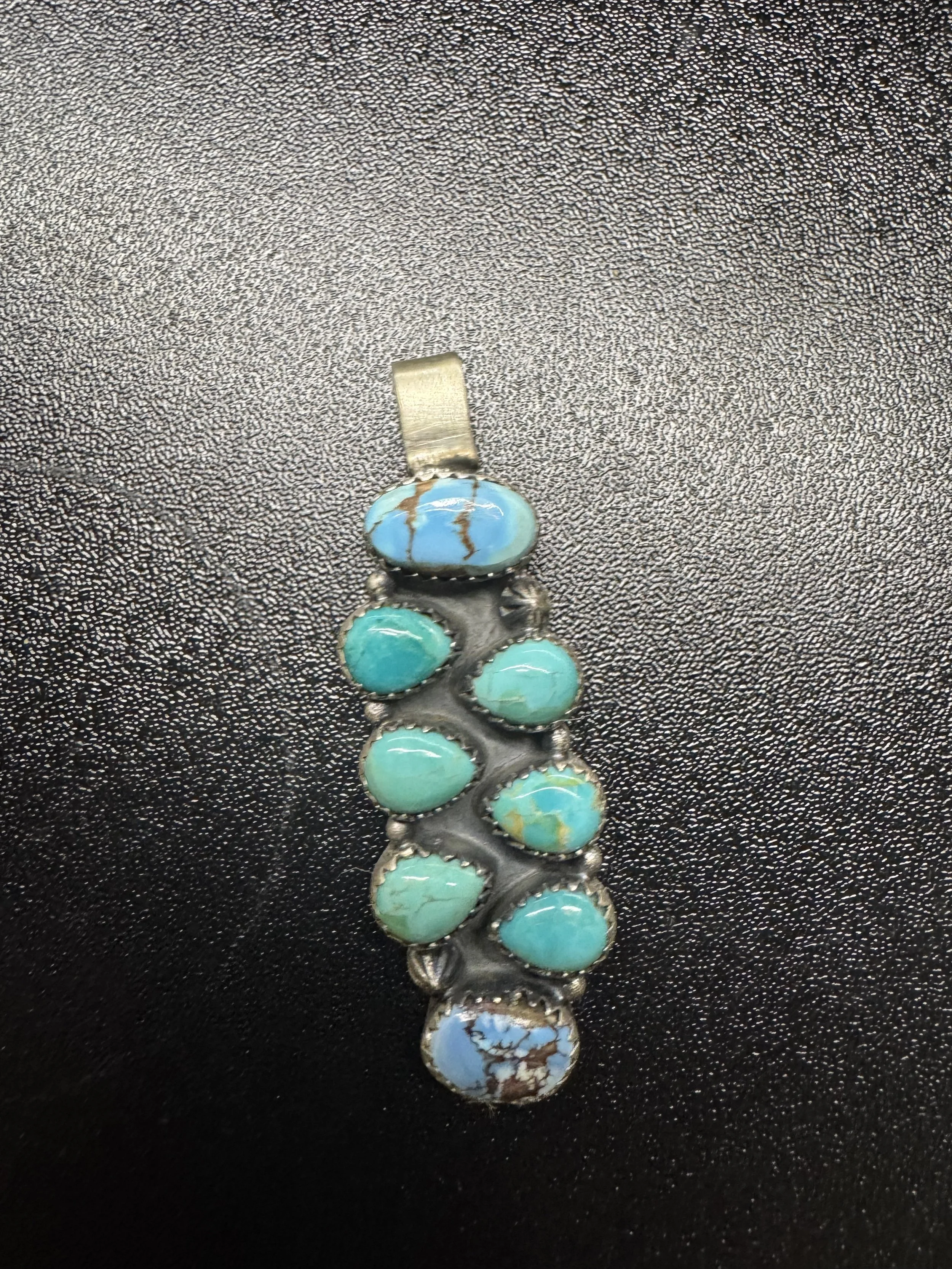 Golden Hills/Turquoise 8 Stone Pendant