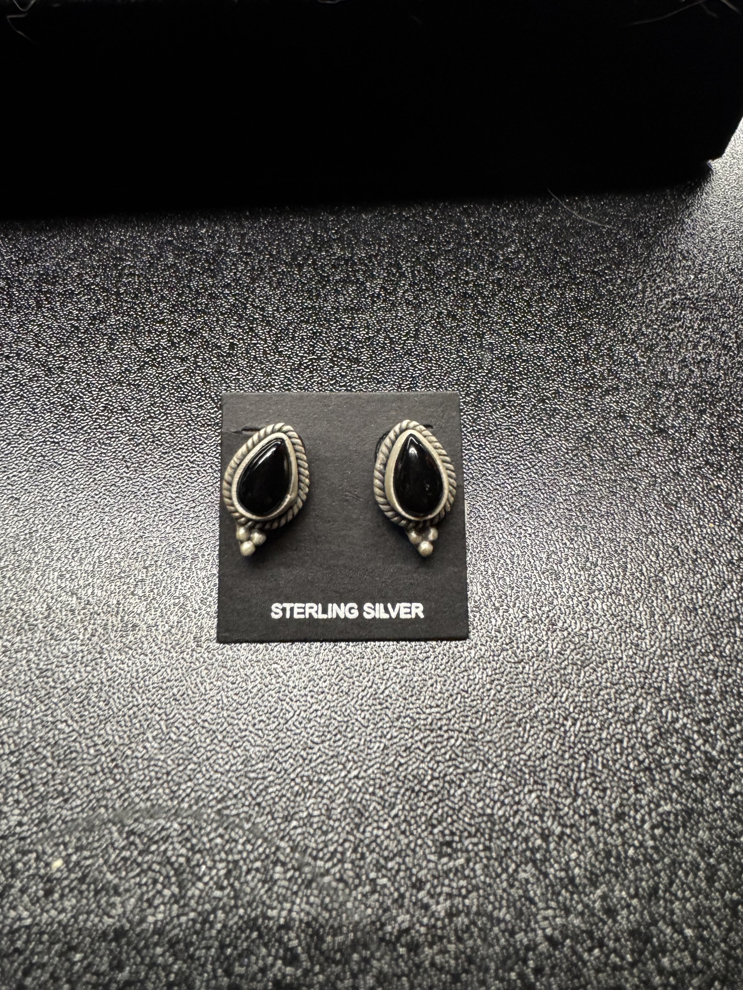 Black Onyx Stud Earrings