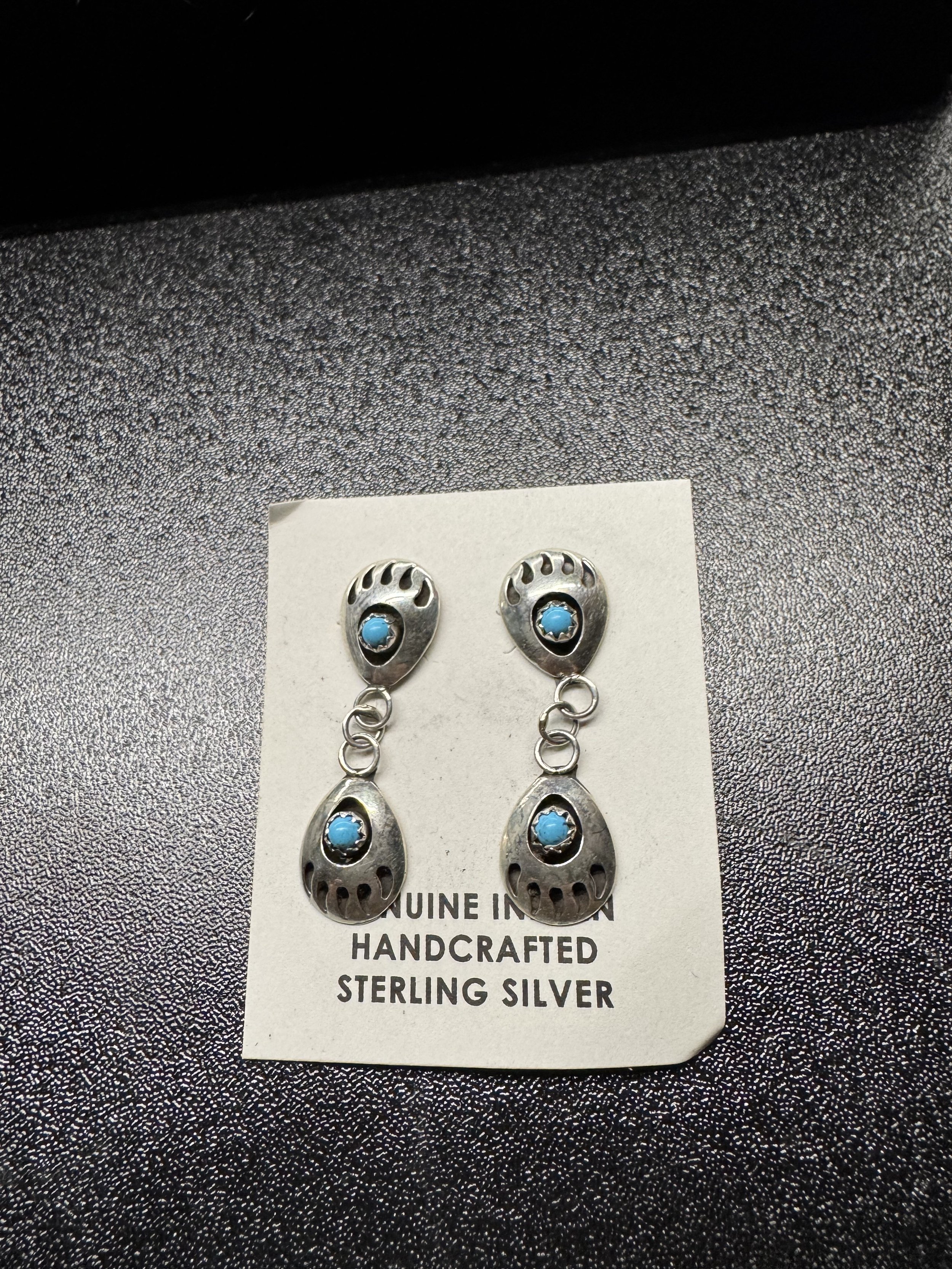 Navajo Bearpaw Earrings