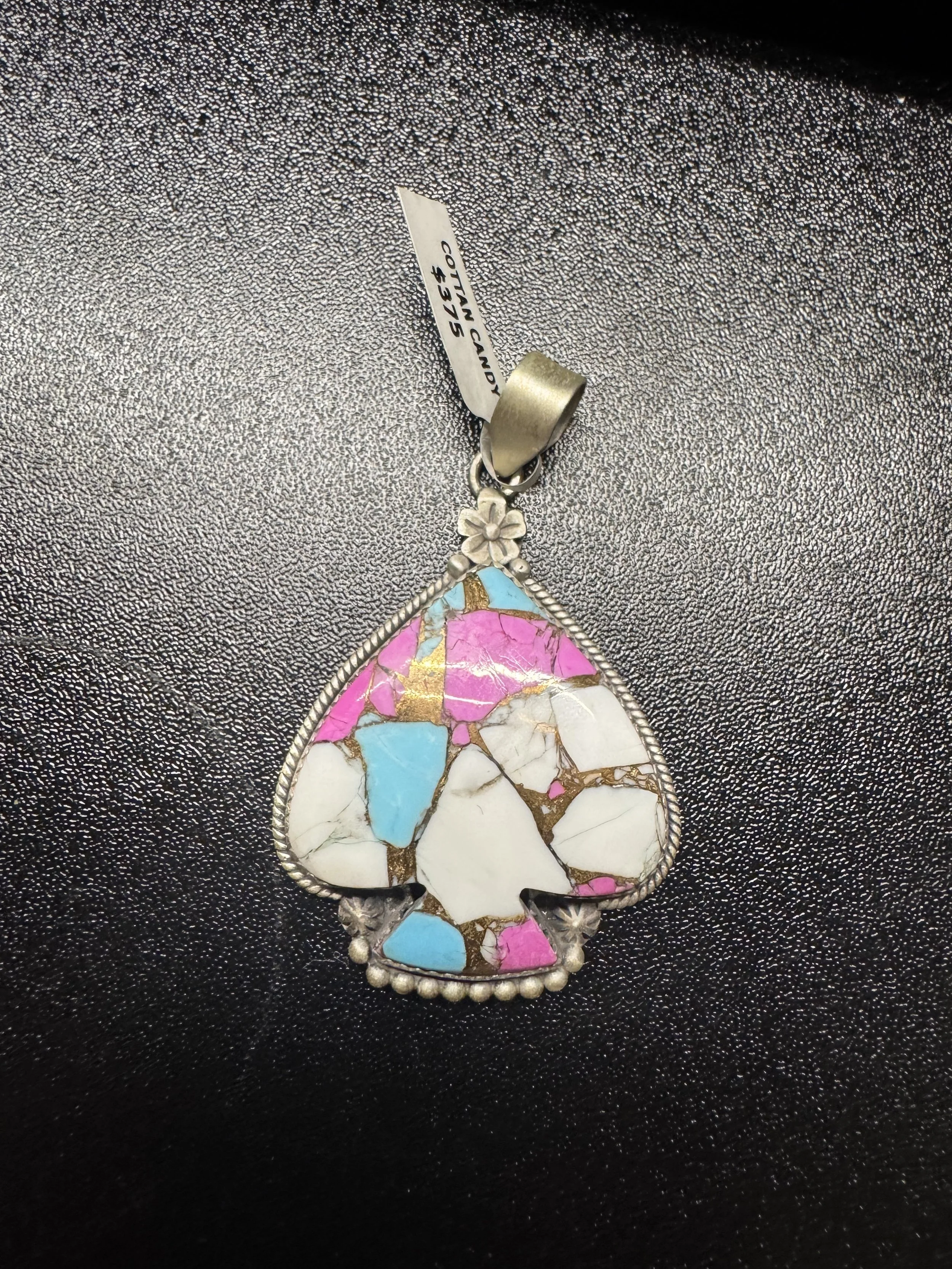 Cotton Candy Spade Pendant