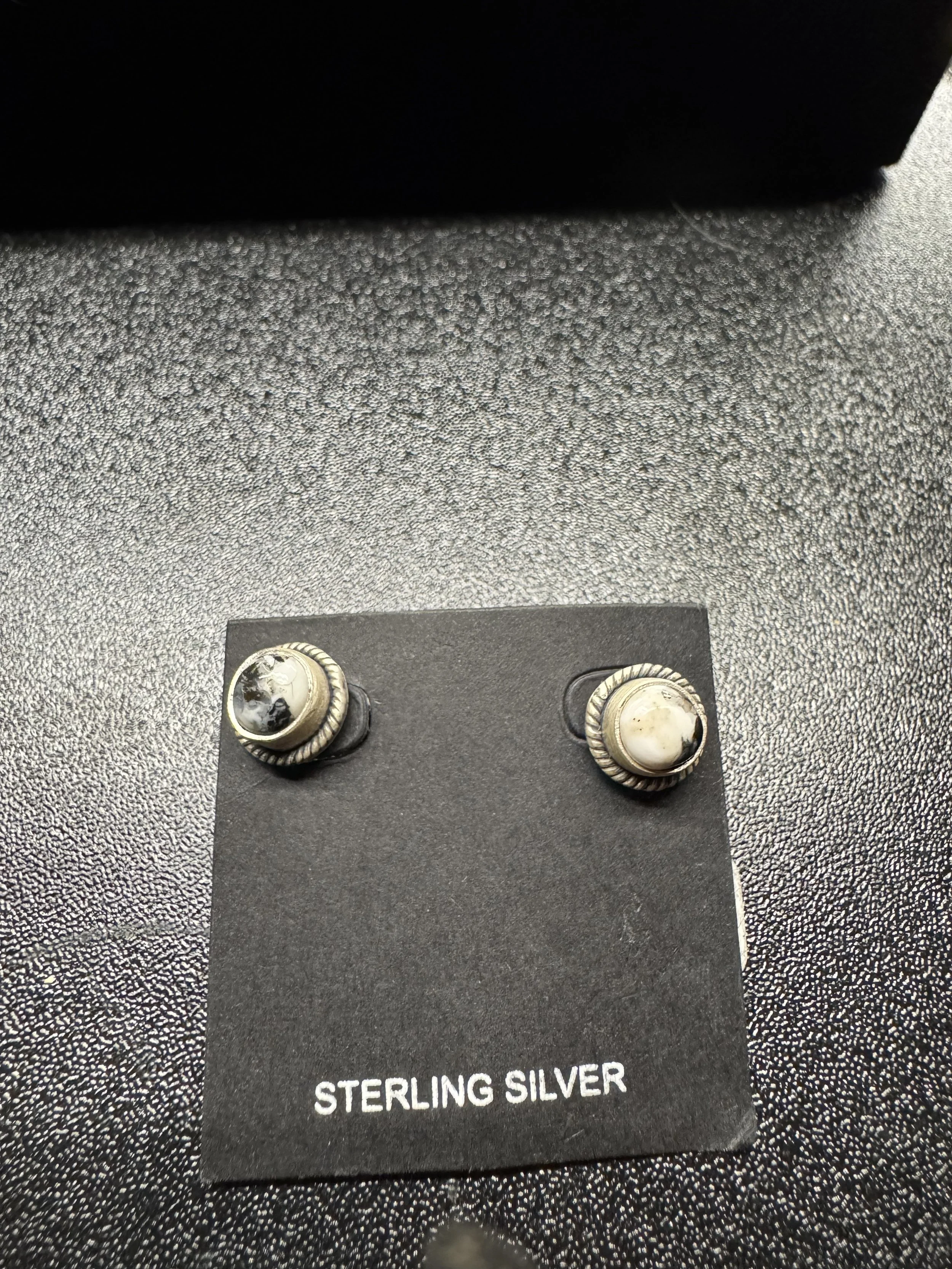 White Buffalo Stud Earrings