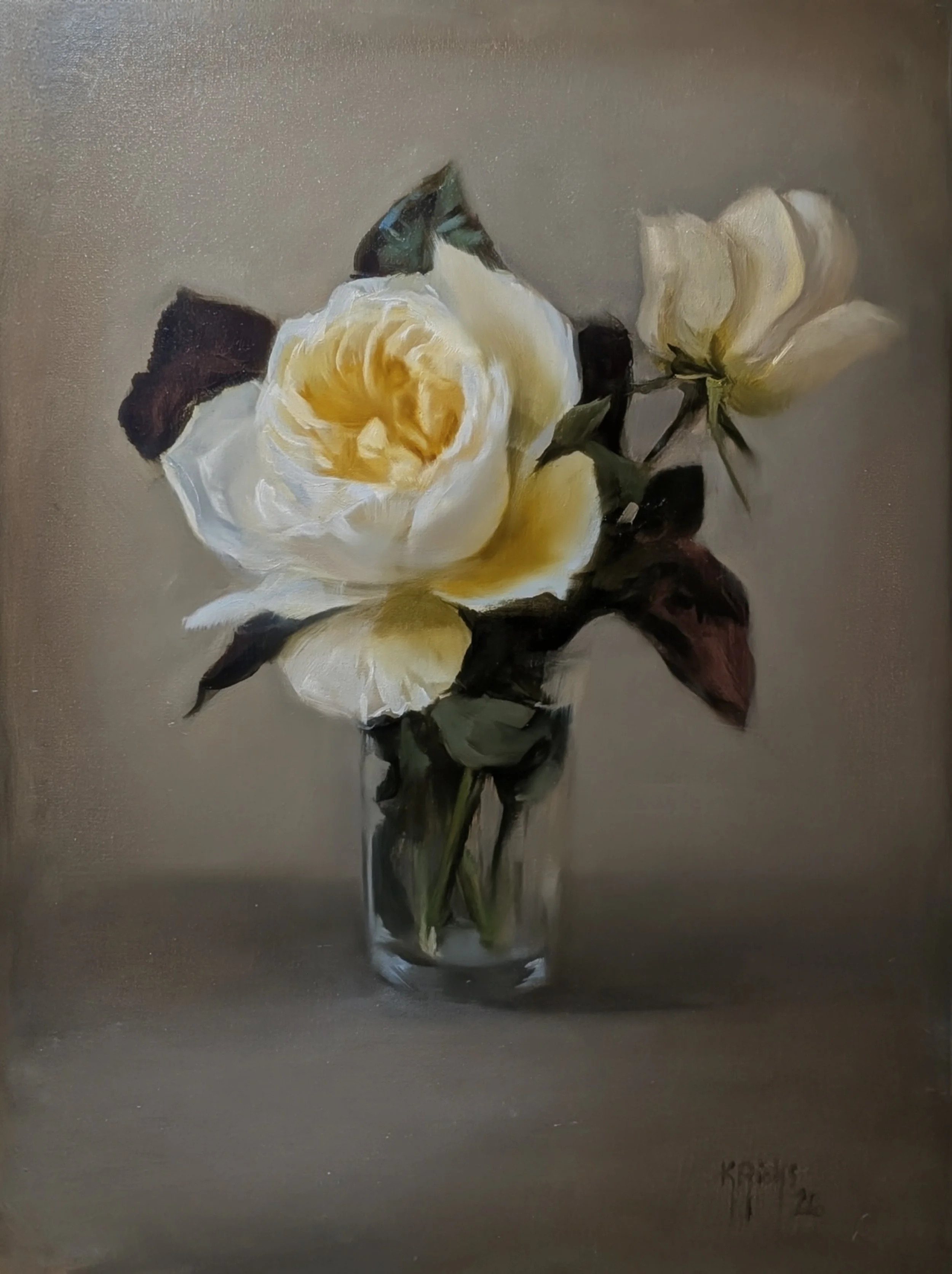 Single Rose - 12x16 -Oil on Panel