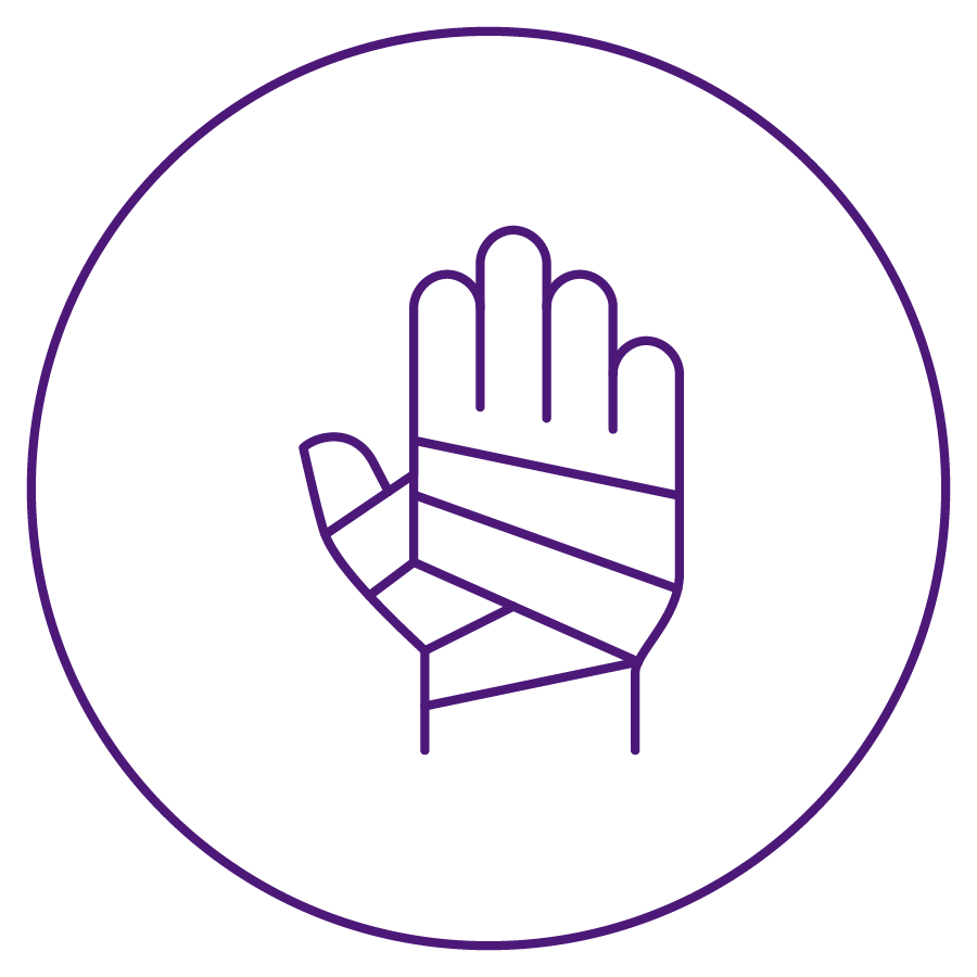 Geometric drawing of an outline square with sections divided by vertical, horizontal, and diagonal lines.