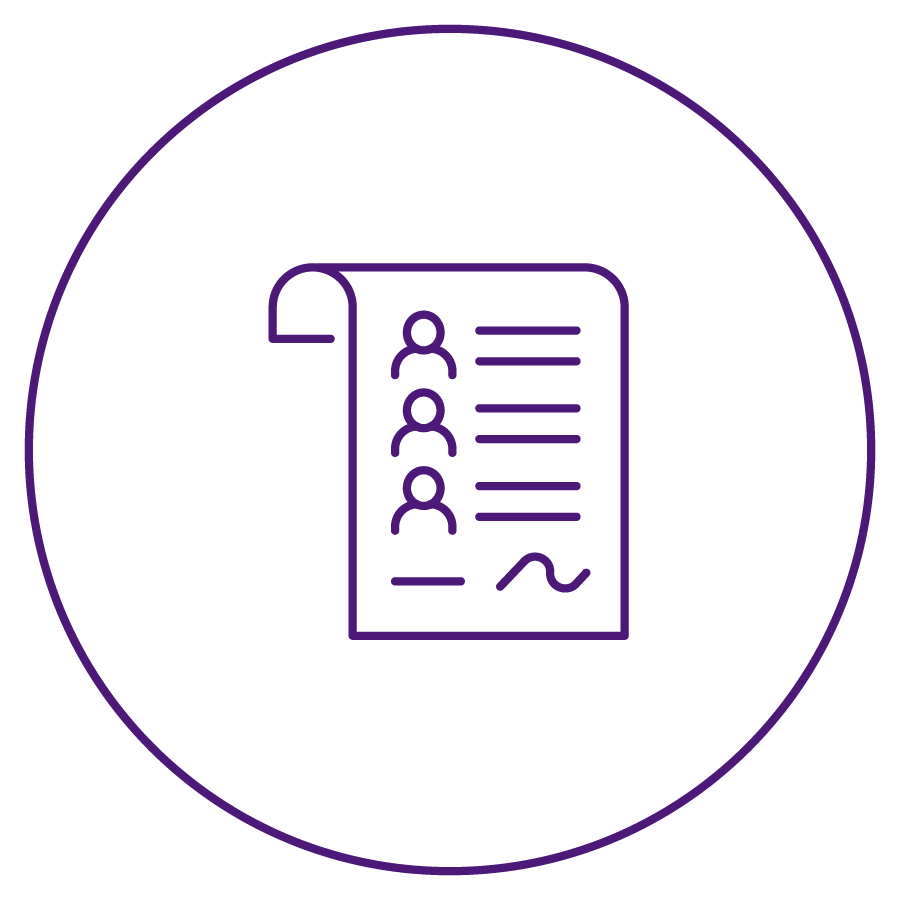 Geometric drawing of an outline square with sections divided by vertical, horizontal, and circle lines.
