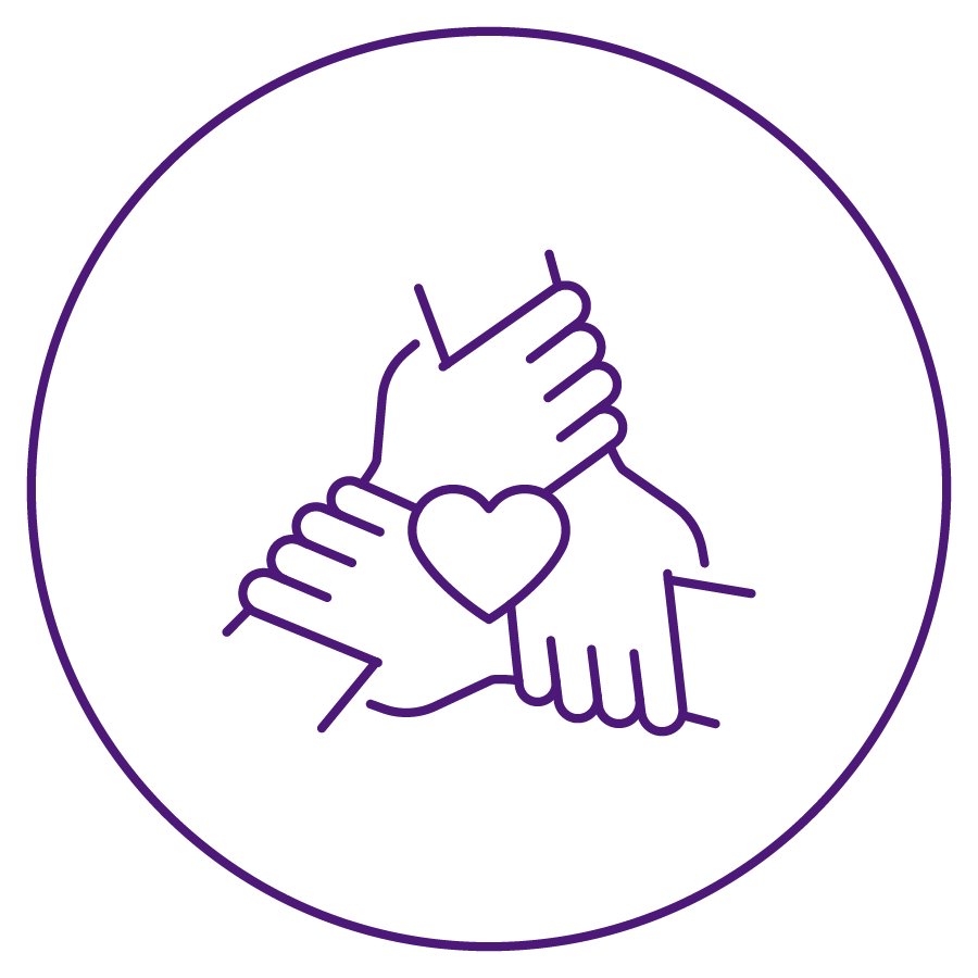 Geometric drawing of an outline square with sections divided by vertical, horizontal, and circle lines.