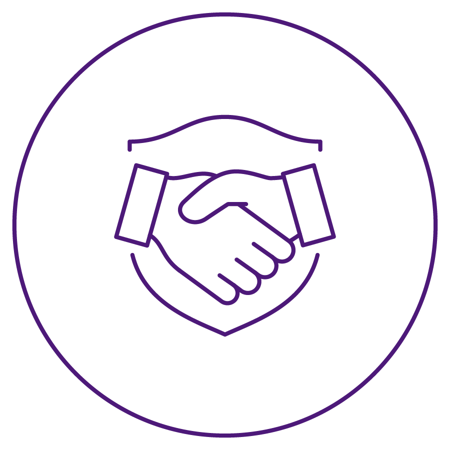 Geometric drawing of an outline square with sections divided by vertical, horizontal, and diagonal lines.