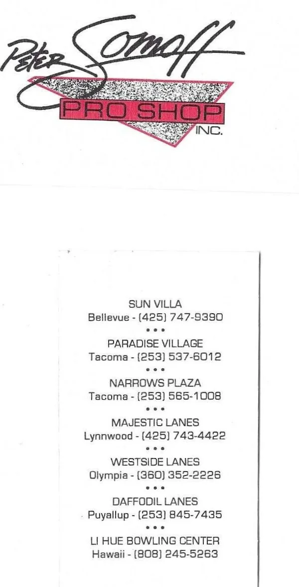 Somoff Business cards locations 1999 