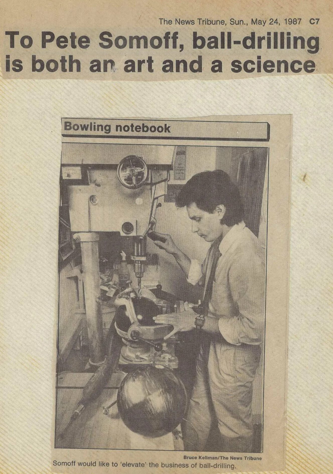 Tacoma News Tribune feature 1987