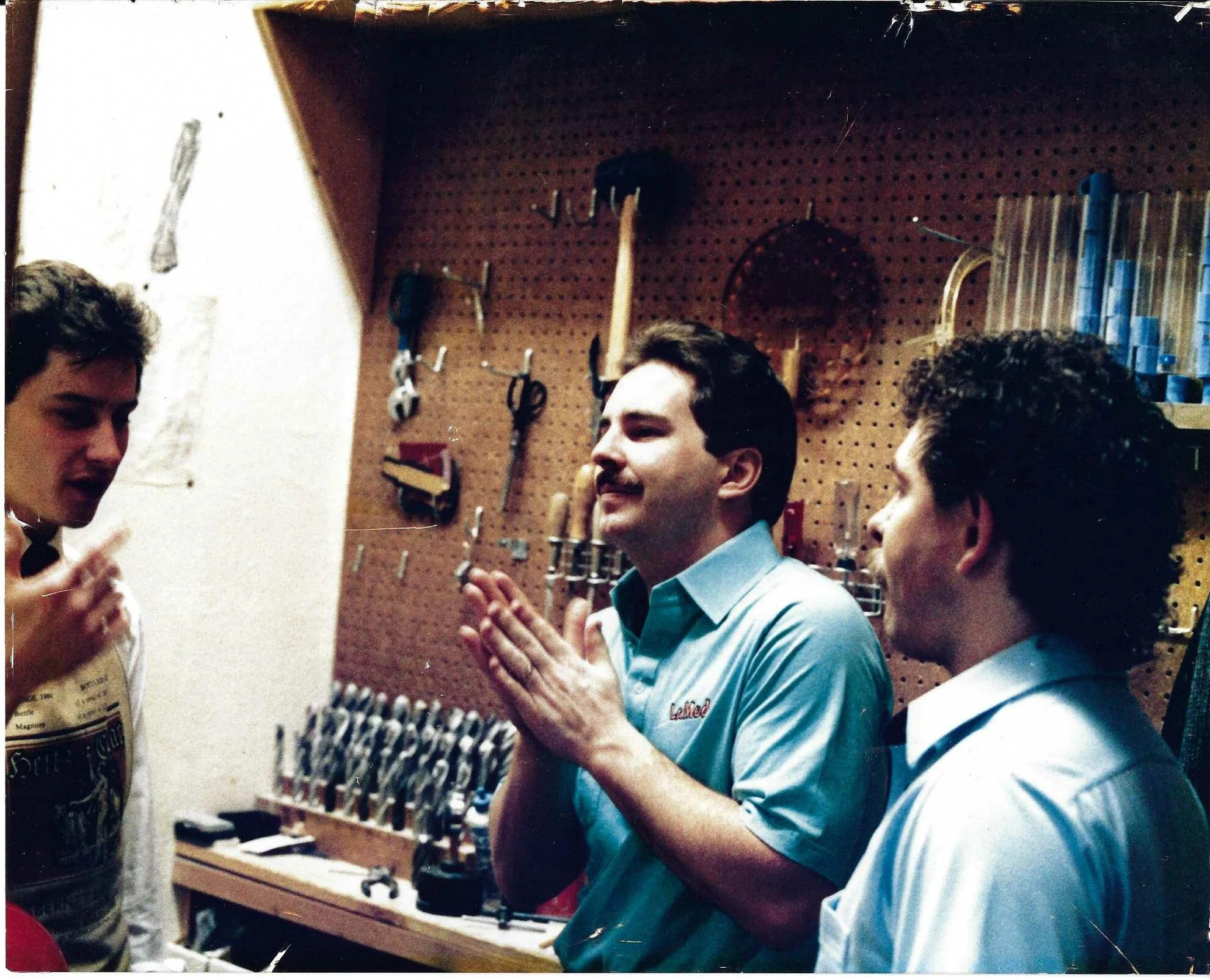 Exchanging Bowling thoughts with Mike Aulby and Wayne Webb 1987.jpg