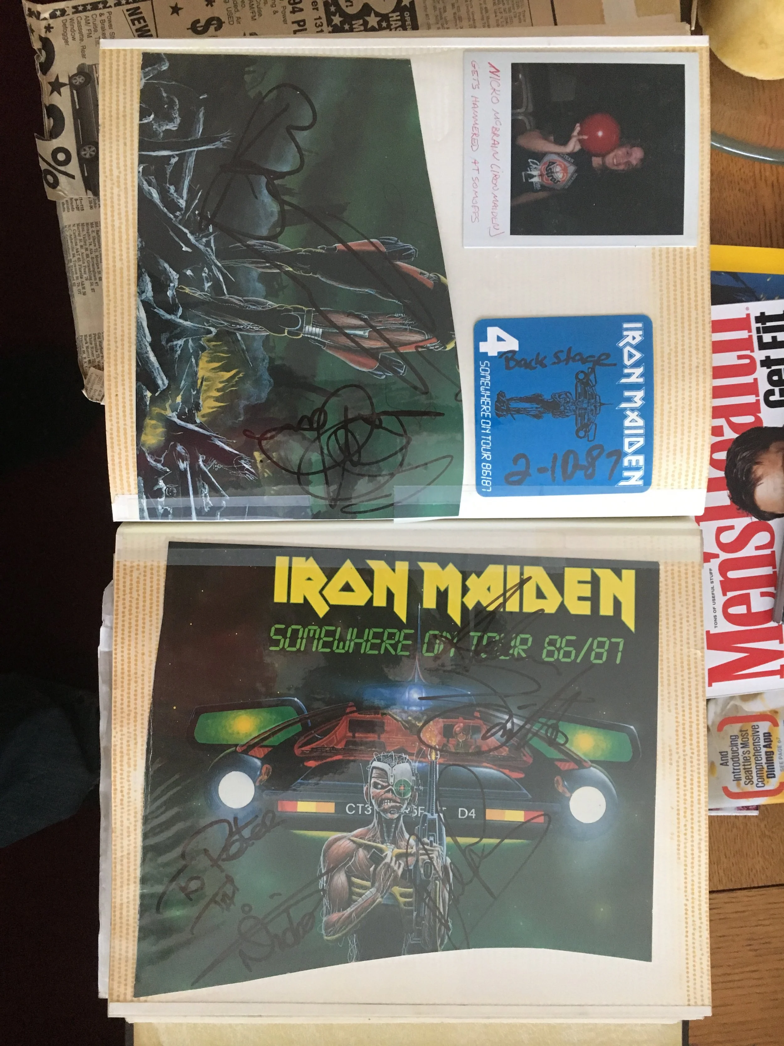 Drilled ball for my friend Nikko Mc Brain Drummer for Iron Maiden 1987JPEG.jpg