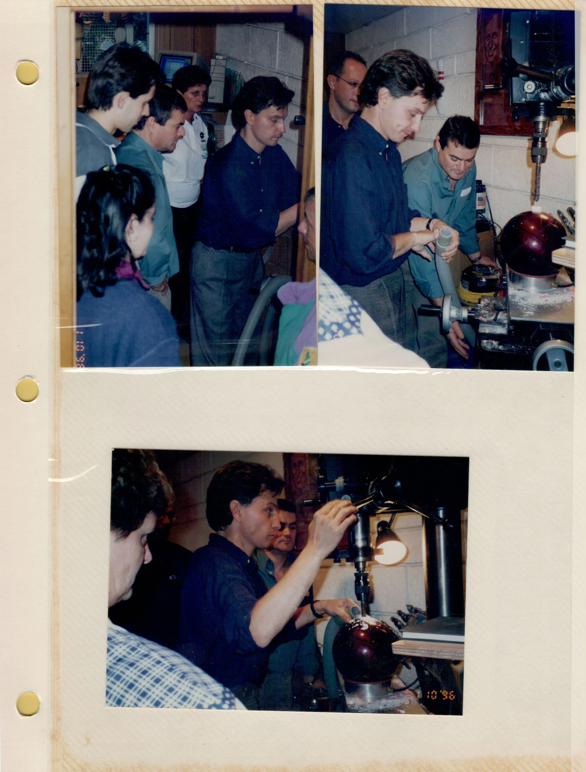 Drilling balls in Paris, France 1997.jpg