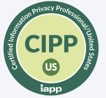 Certified Information Privacy Professional (CIPP/US) certification badge issued by the IAPP