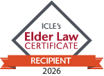 Elder Law Certificate of Education demonstrating training and experience