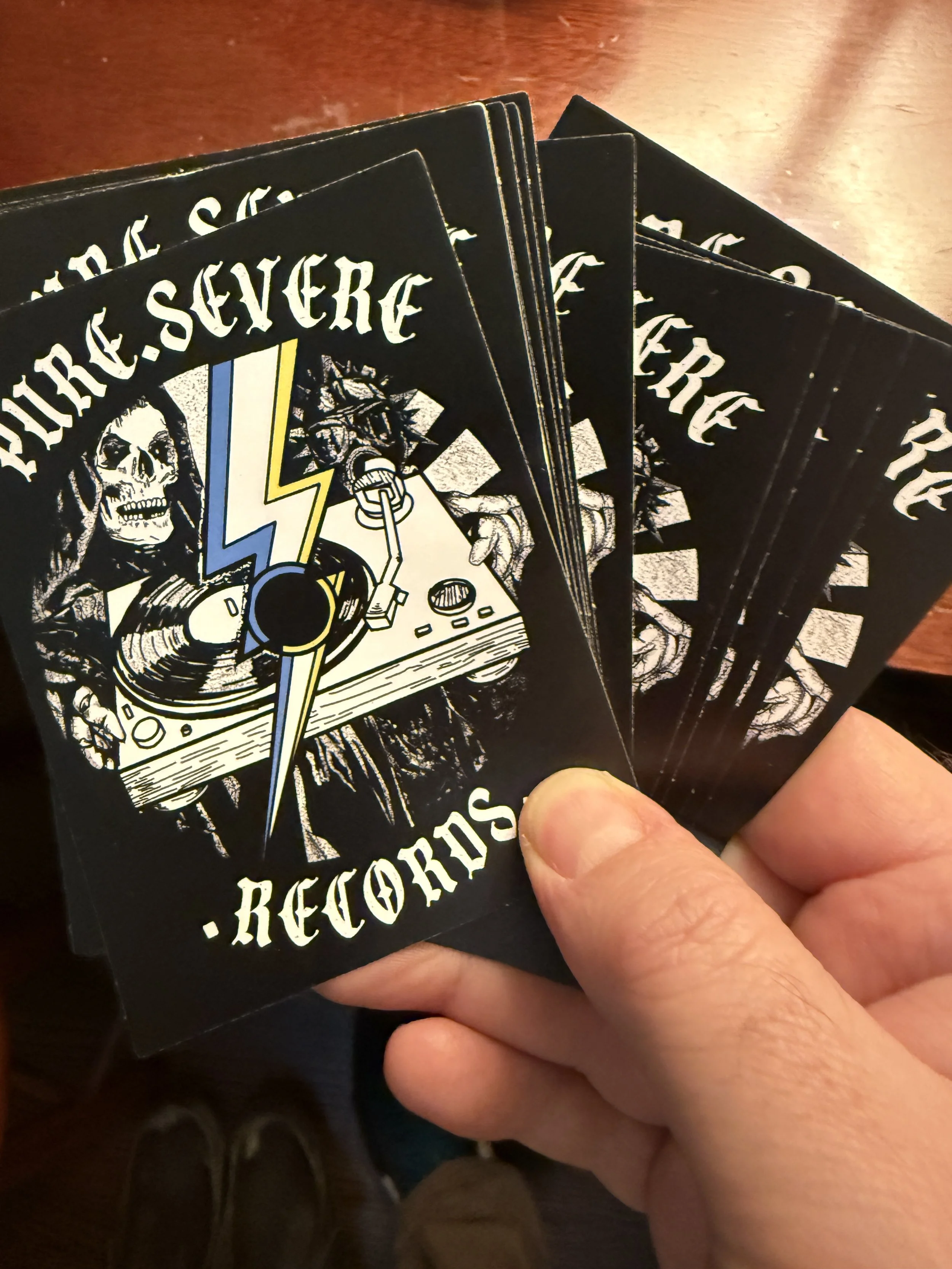 PURE SEVERE LOGO STICKERS