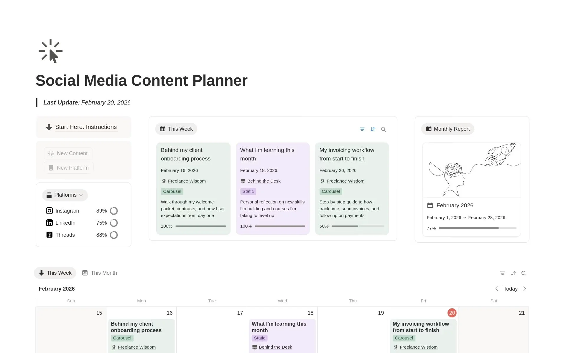 Social Media Content Planner: Initial Setup Guide