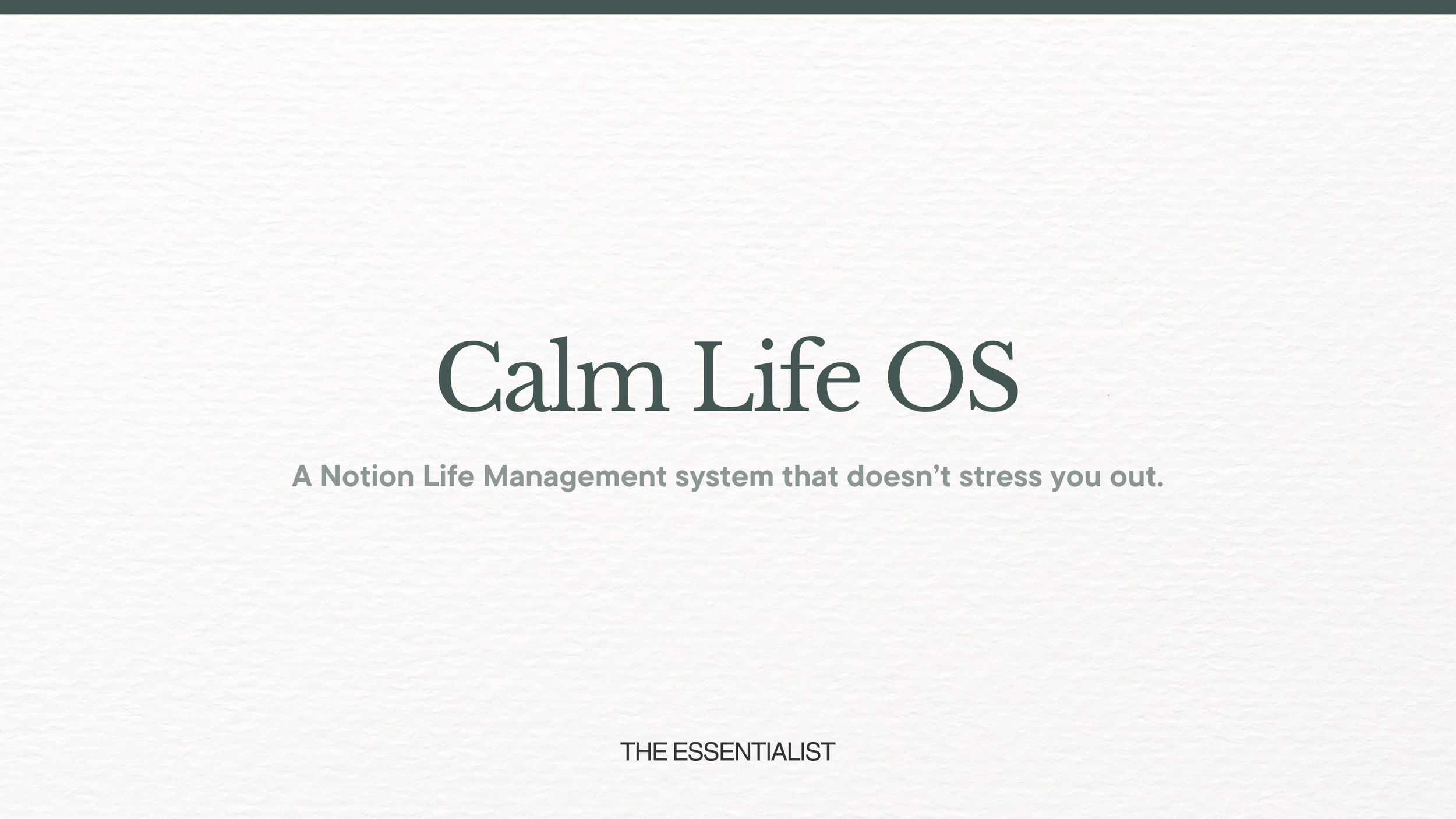Waitlist: Calm Life OS