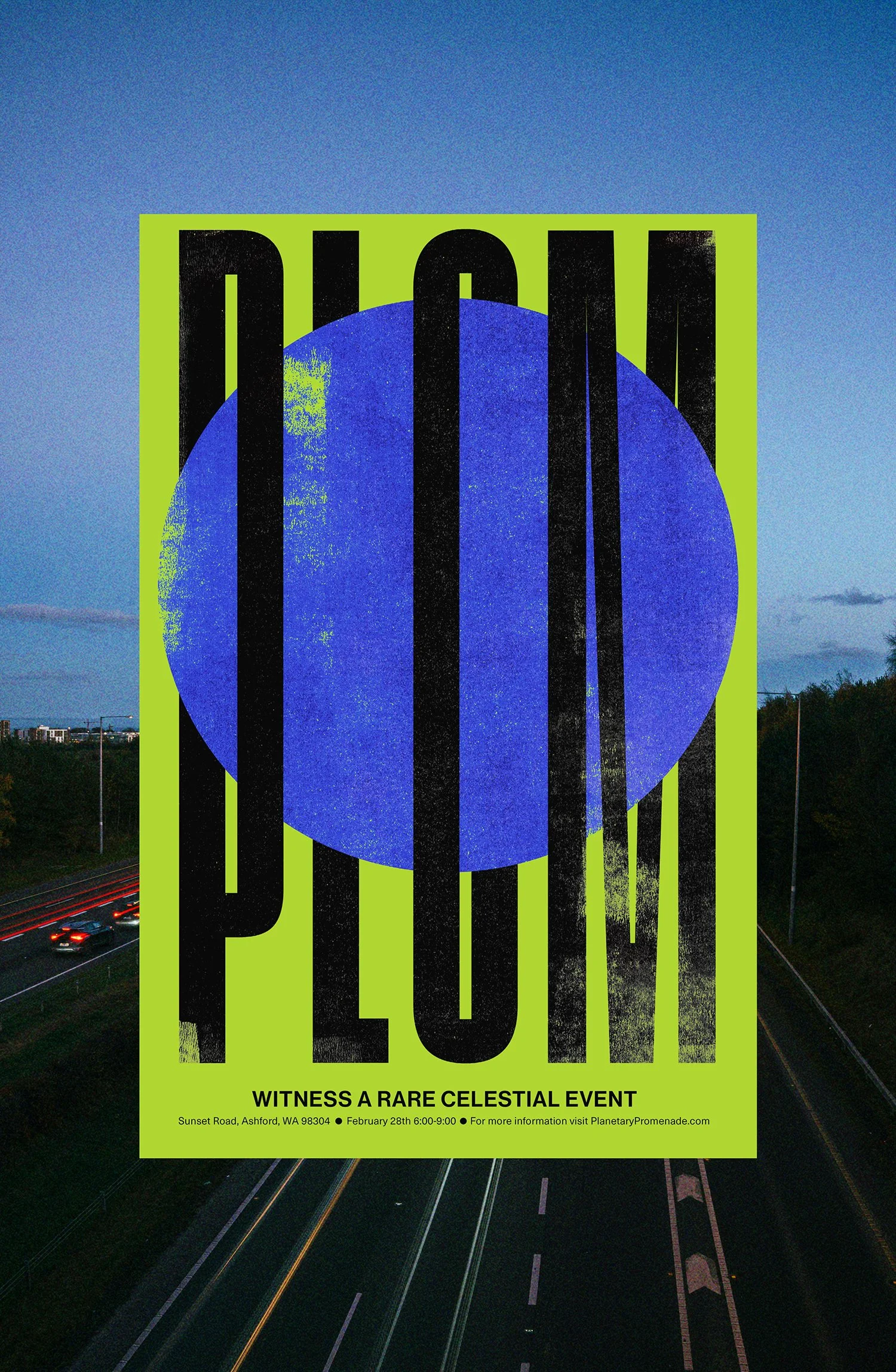 For a conceptual planetary event. Had the pleasure of printing the design using a letterpress printer.