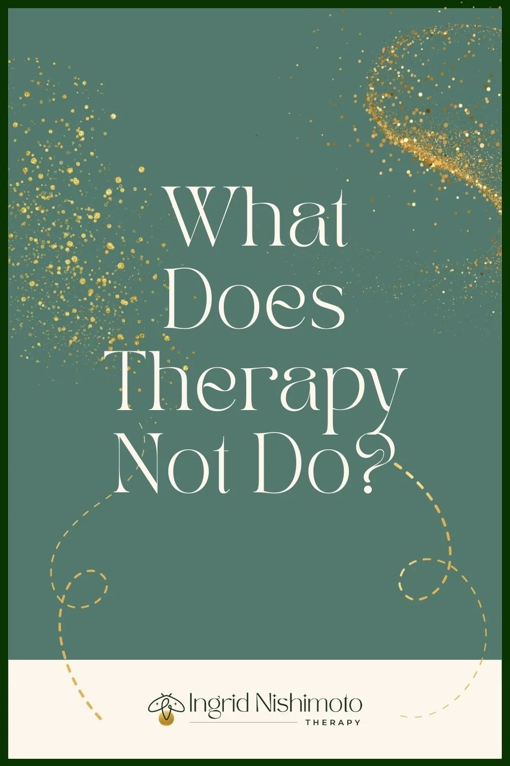 What does therapy not do?