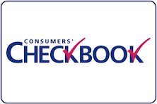 Consumers' Checkbook logo with the name in blue and red text.