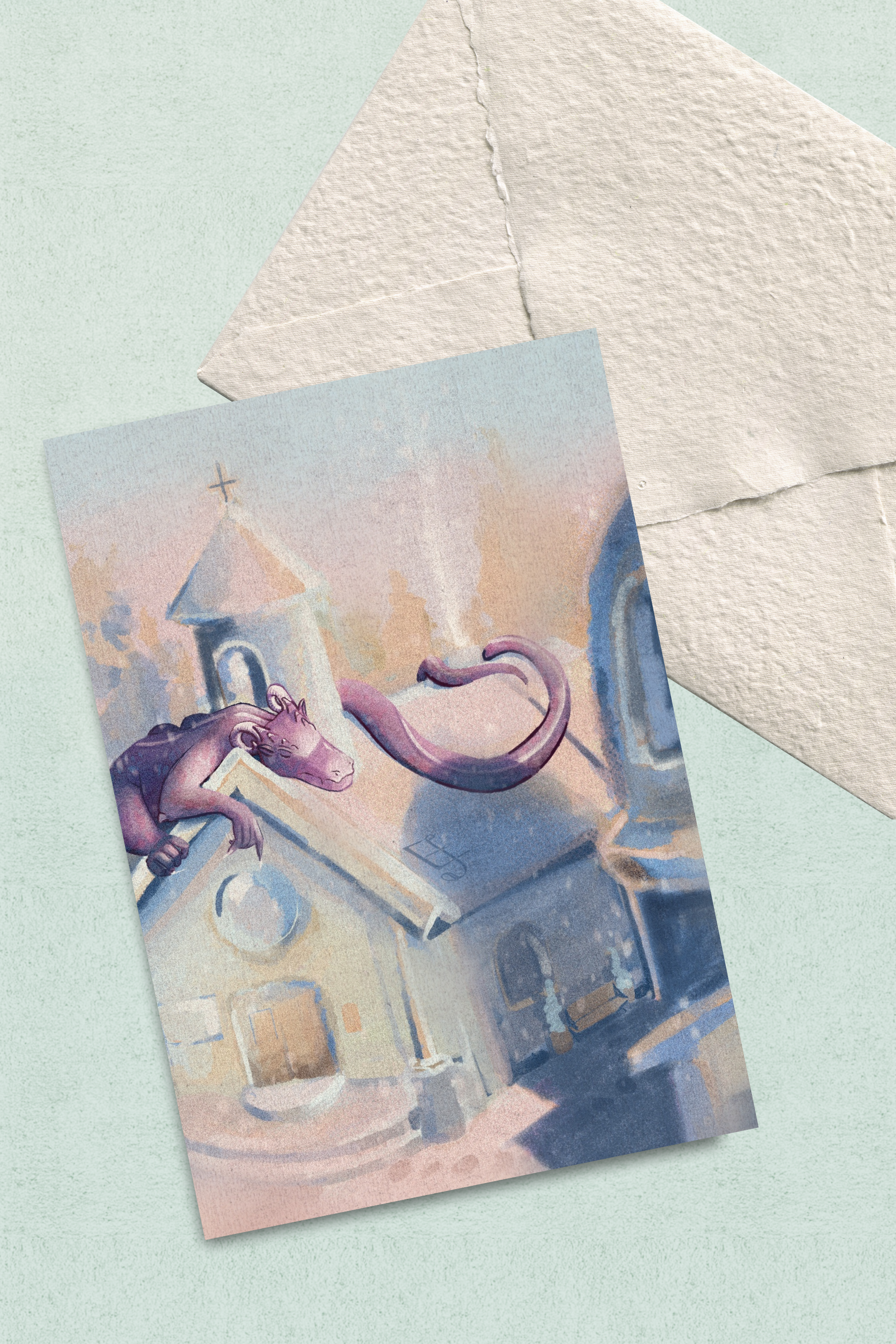 "St. Bartholomue’s Dragon", Postcard Print