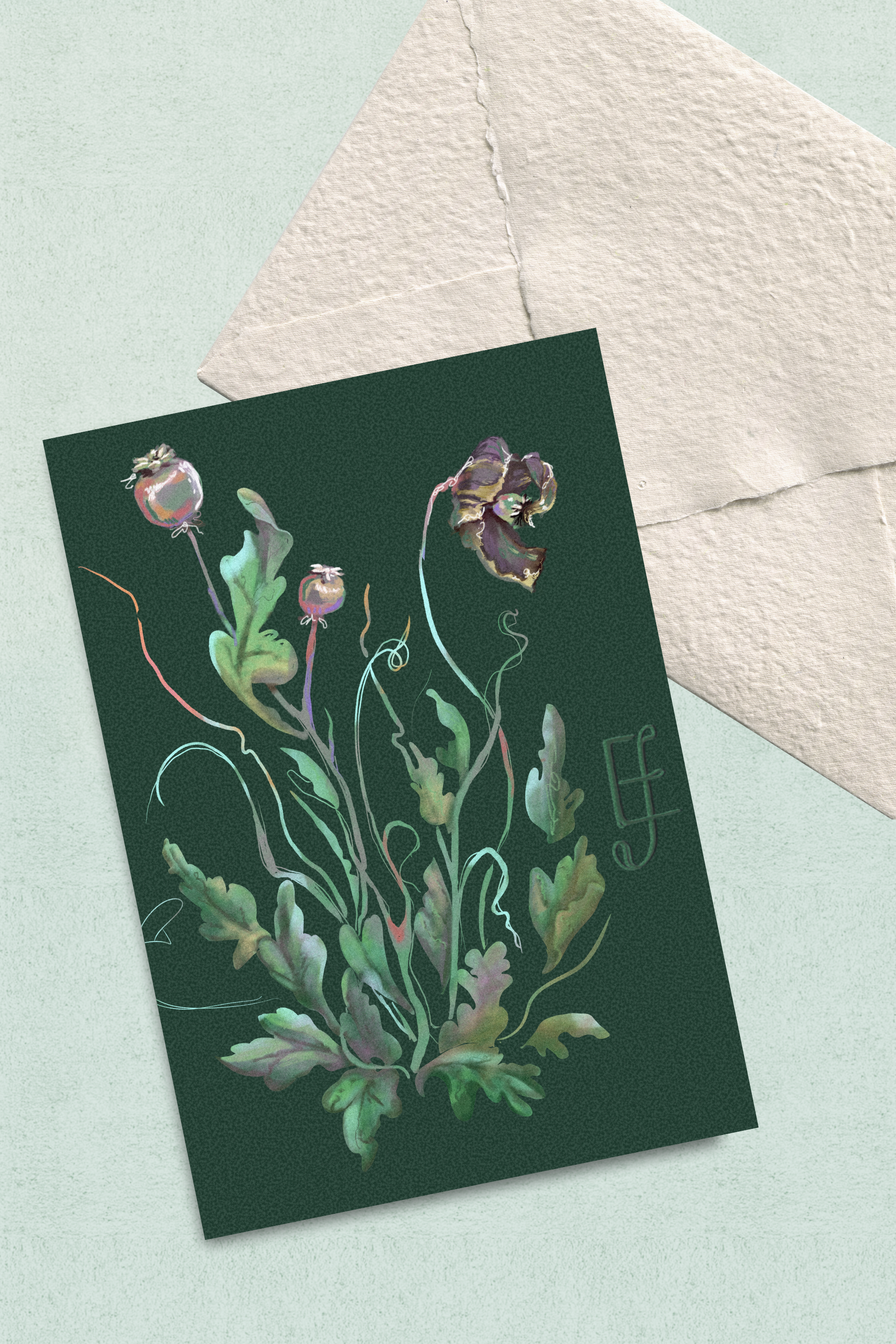 "Poppies", Postcard Print