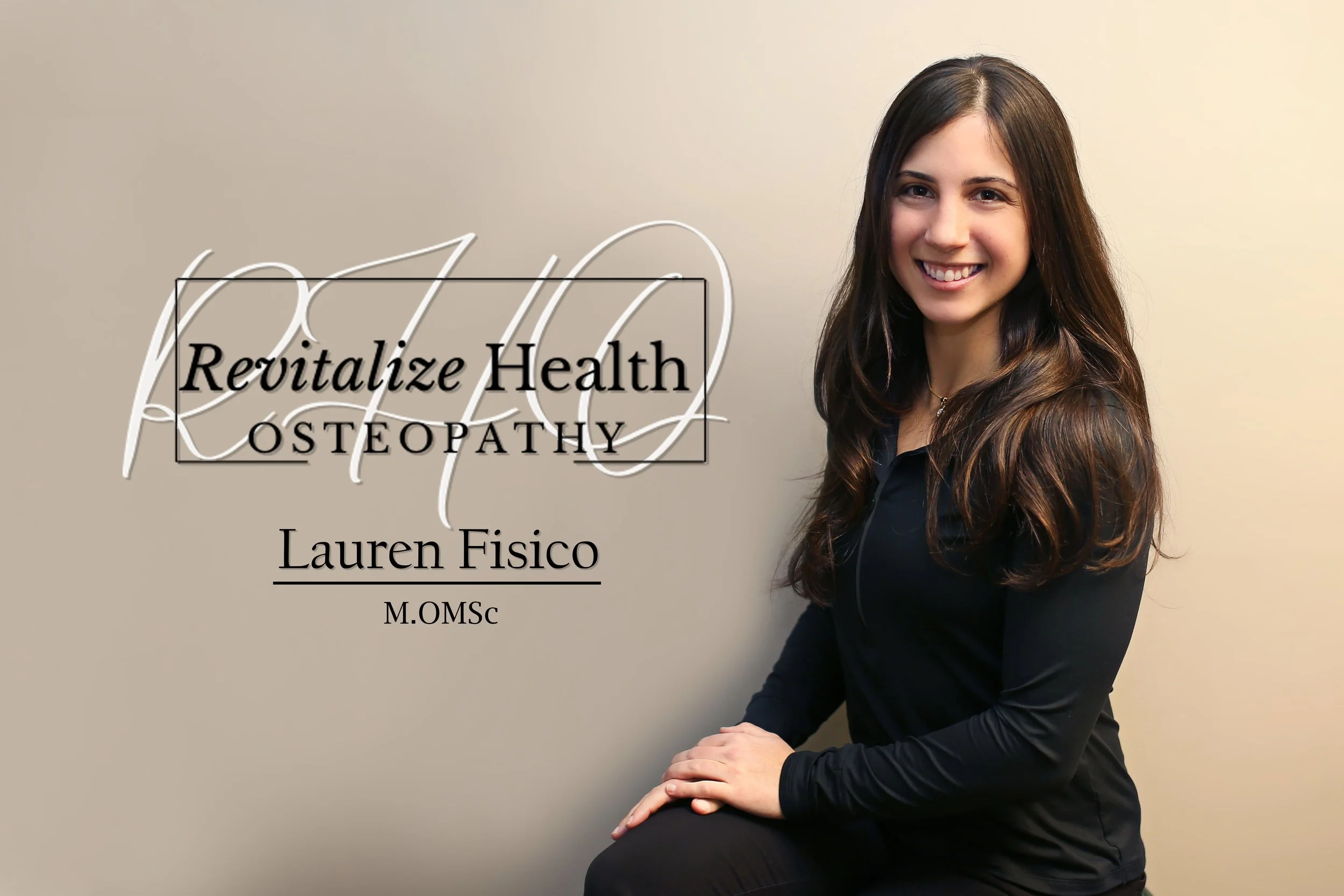 osteopath smiling with their business logo in Lasalle windsor Essex ontario