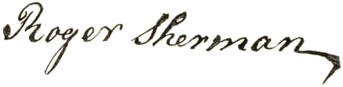 Signature of Roger Sherman in cursive handwriting.