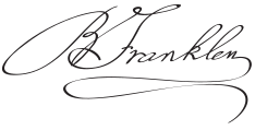 Signature of J. Franklin