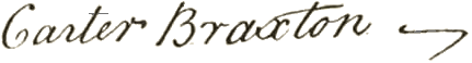 Signature of Carter Braxton in cursive handwriting