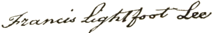Signature of Frances Lightfoot Lee