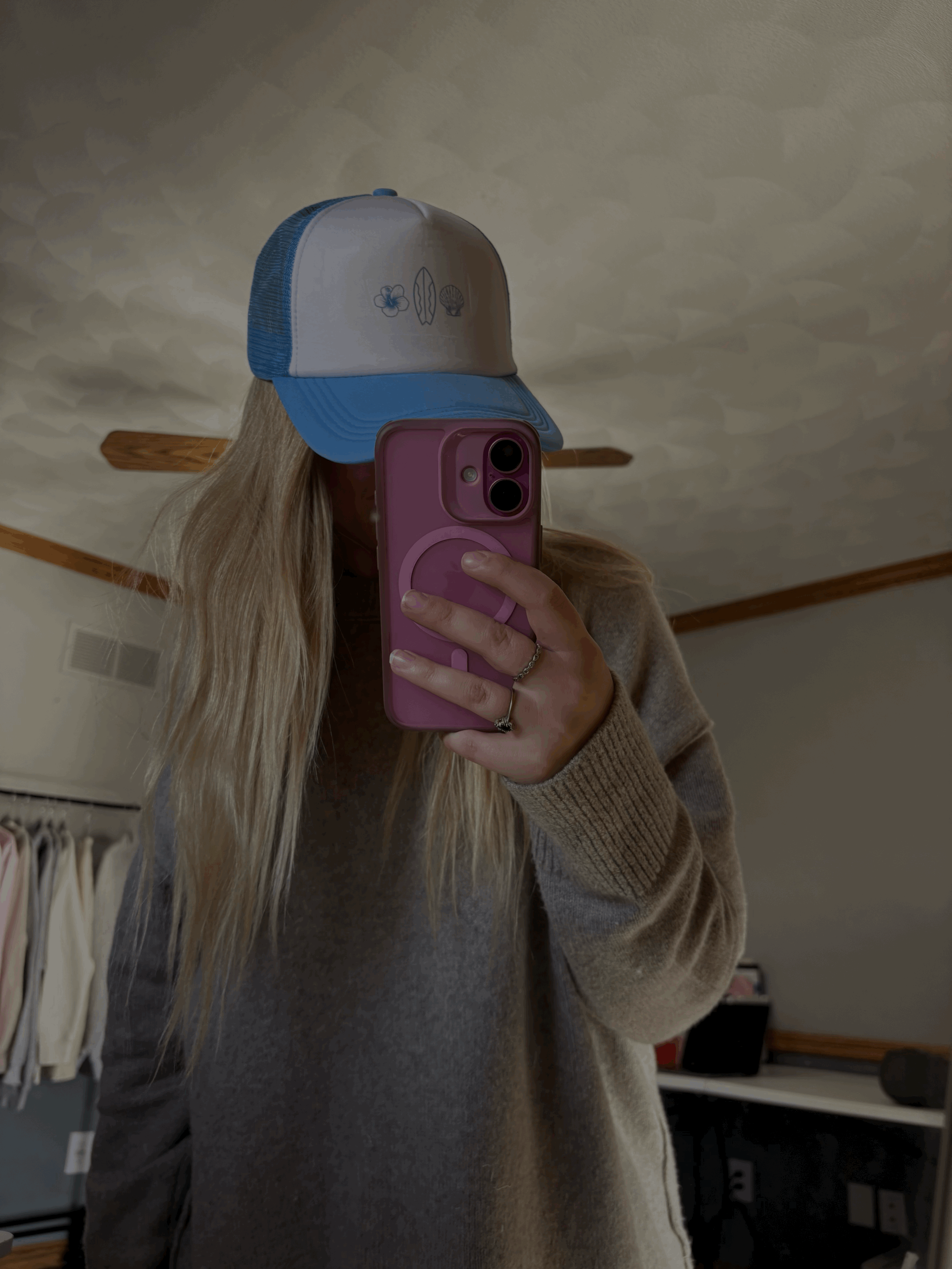 Beach girl trucker hat