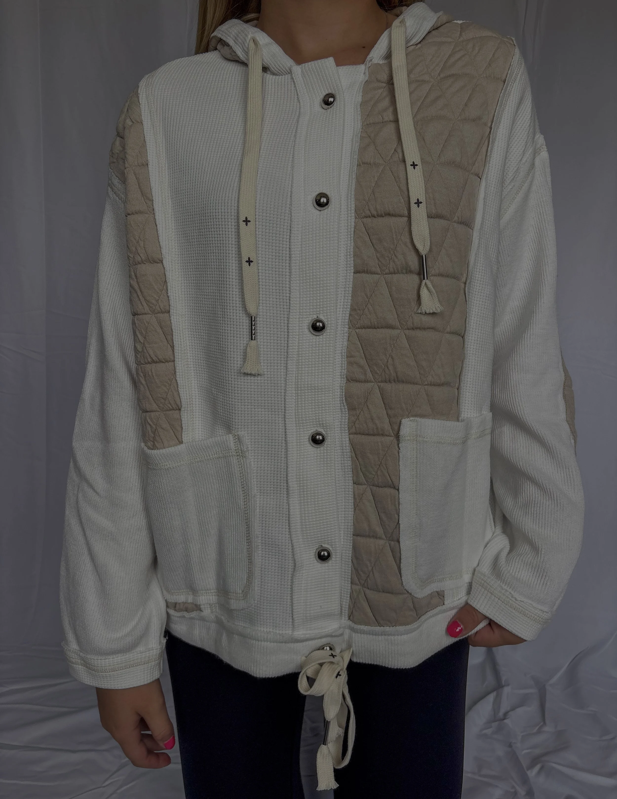 Quilted Patchwork Hoodie