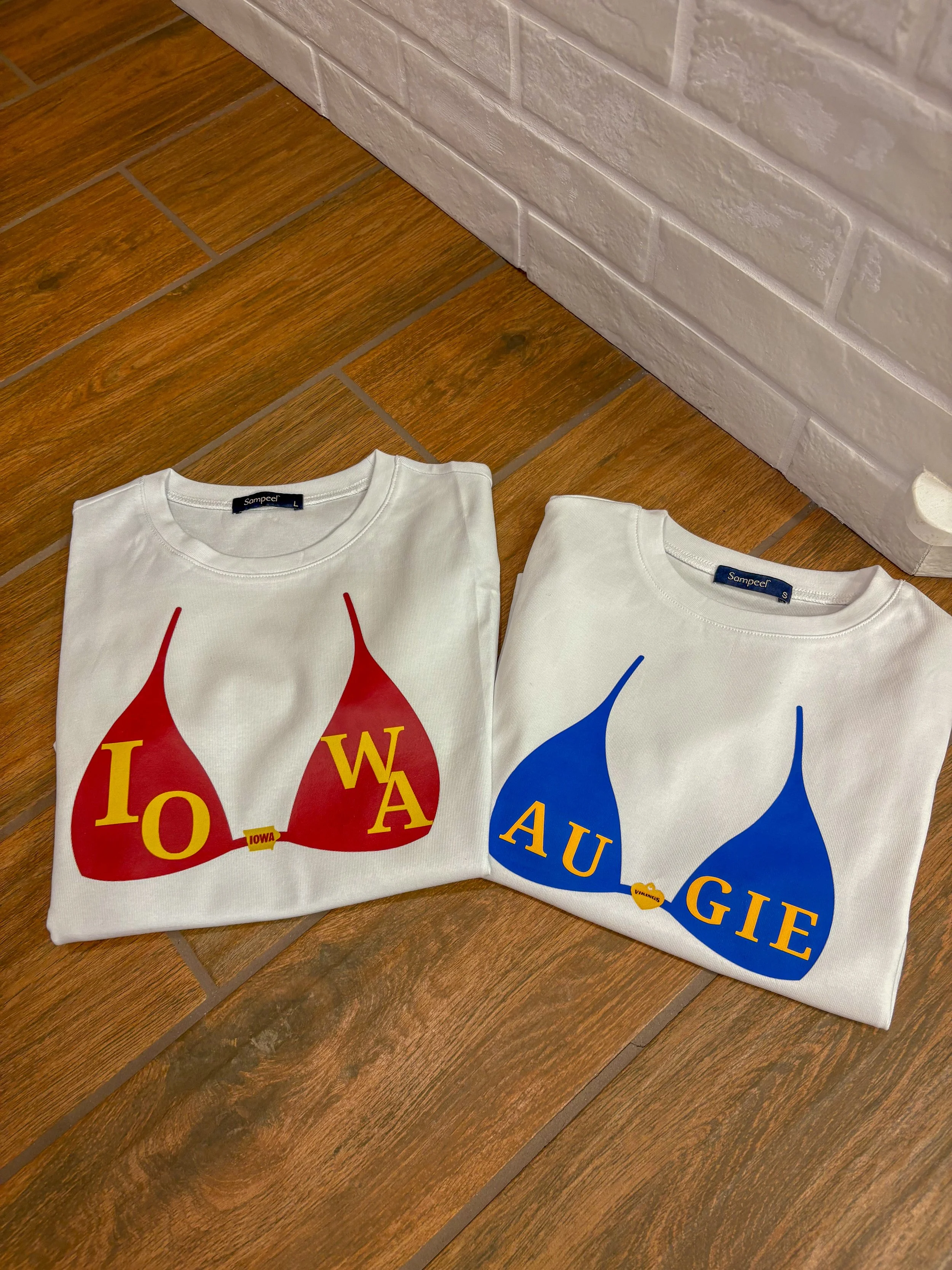 Custom college bikini baby tee