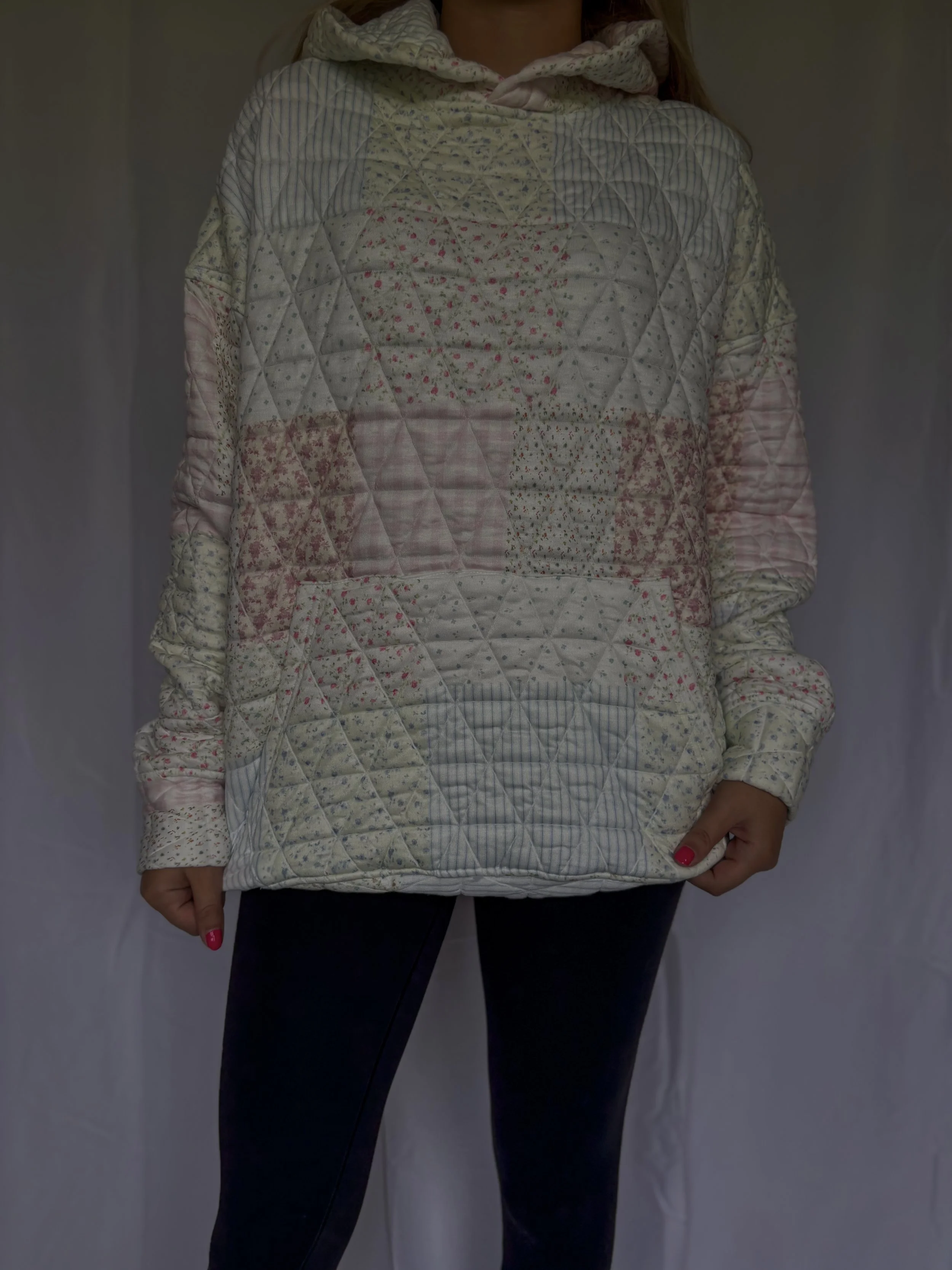 Pastel Quilted hoodie