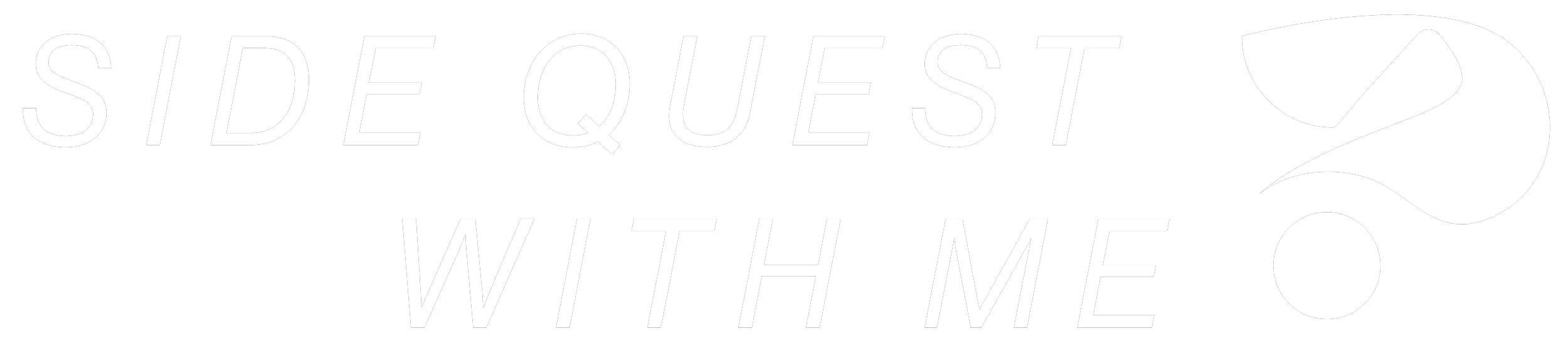 Text overlay saying 'Side Quest With Me' with a large question mark on a black background.