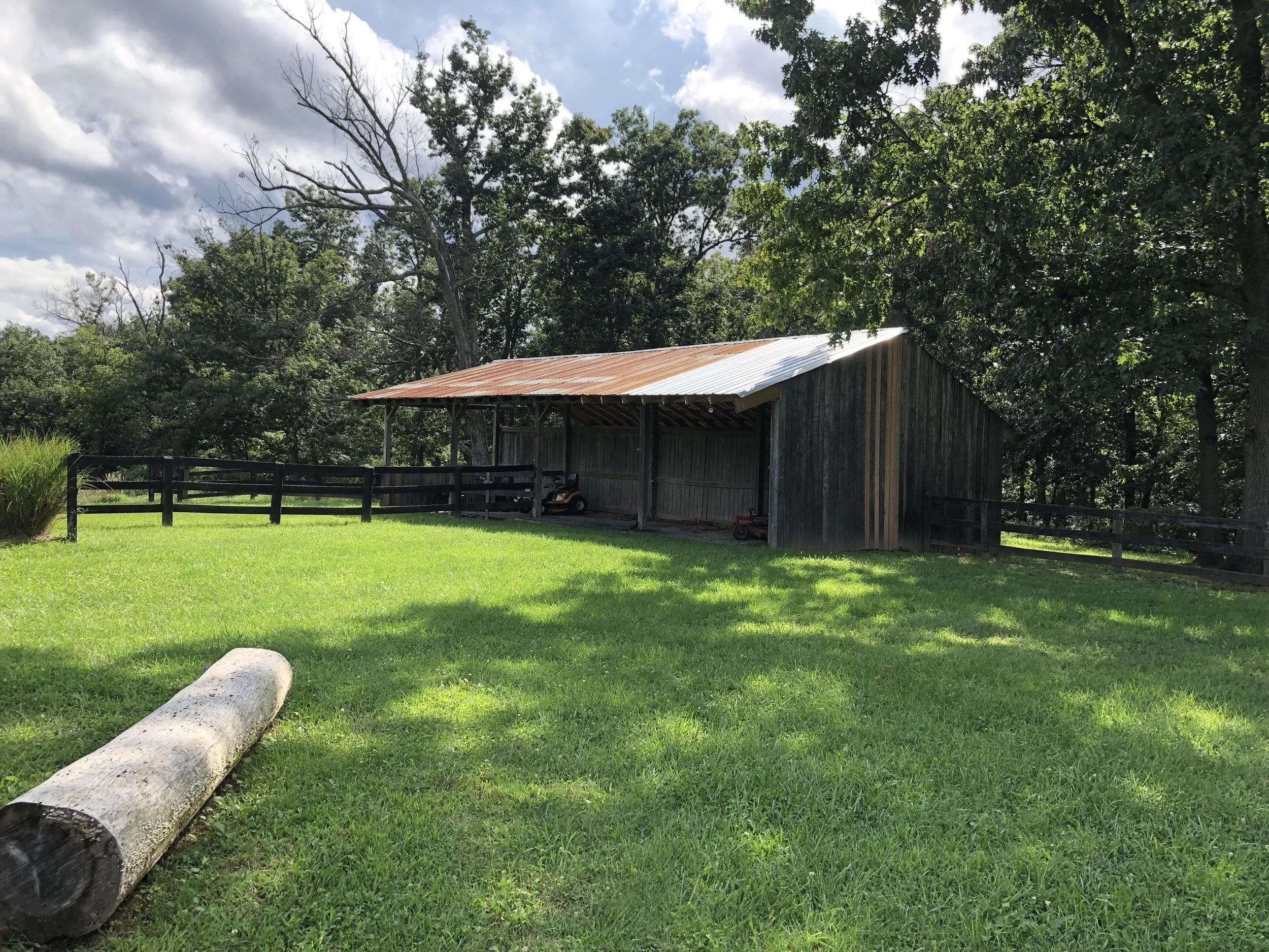 Roof repair following damage by a downed tree.