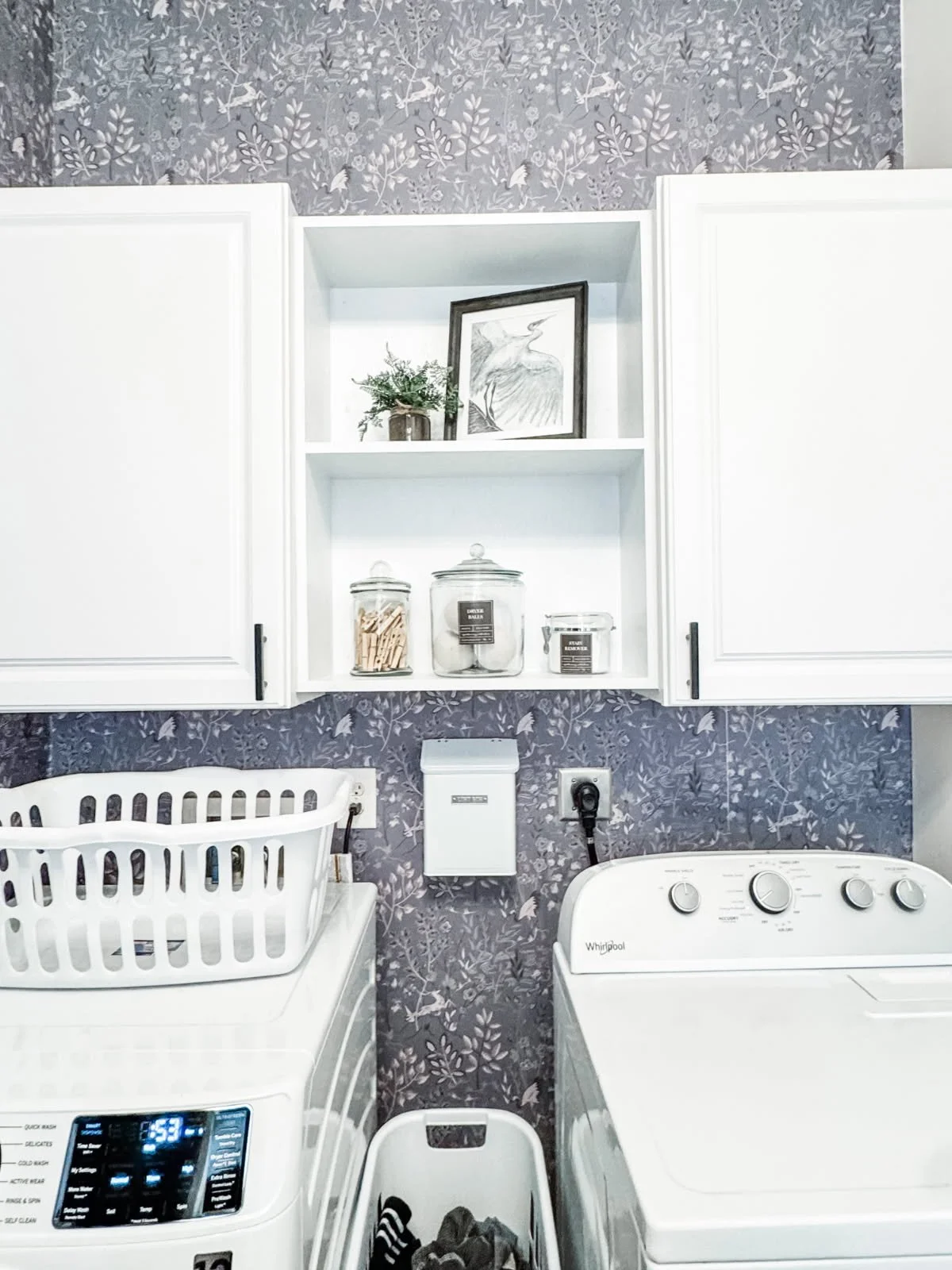 Laundry room addition including custom cabinetry.