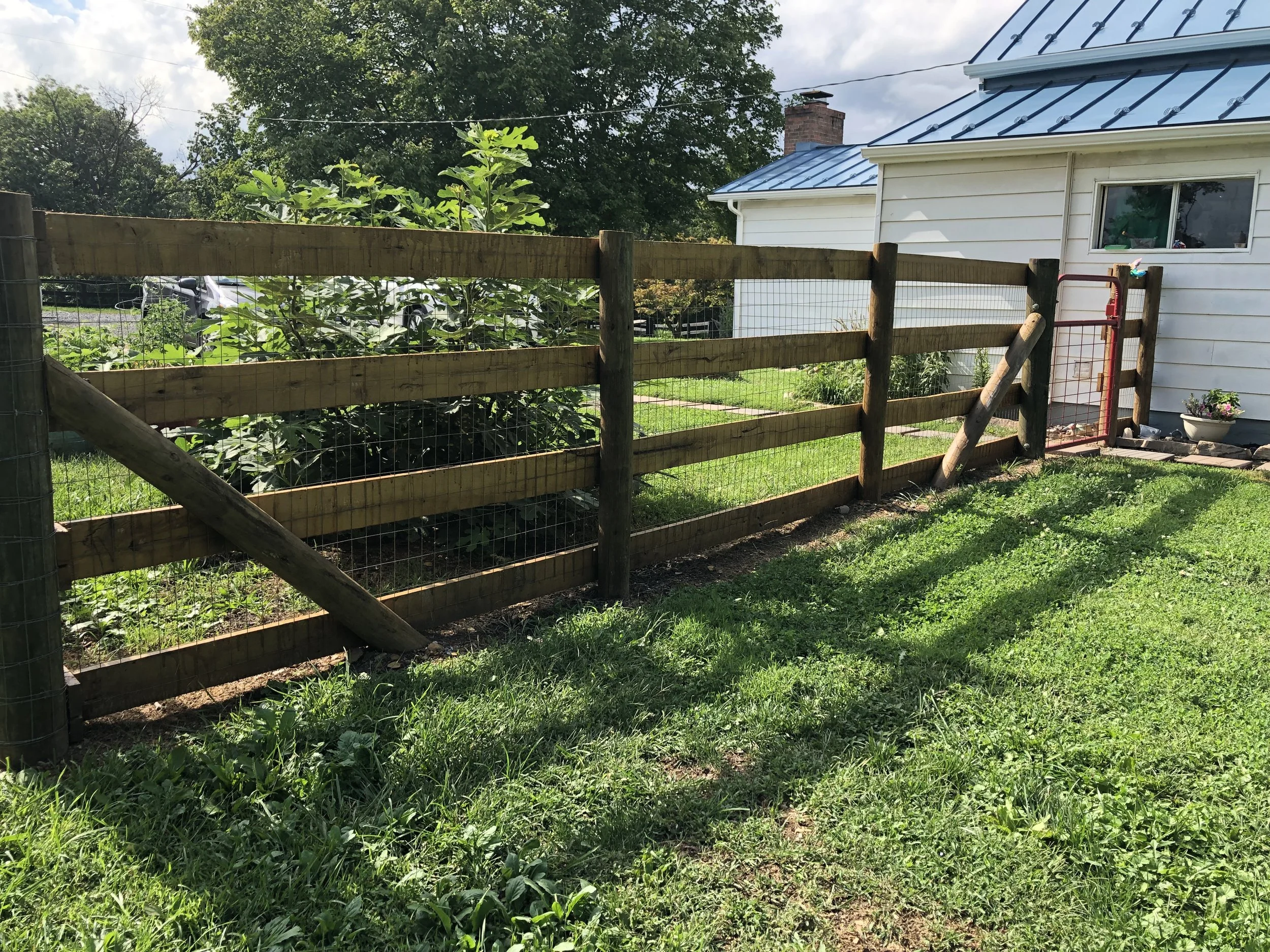 Farm fencing and gate addition.