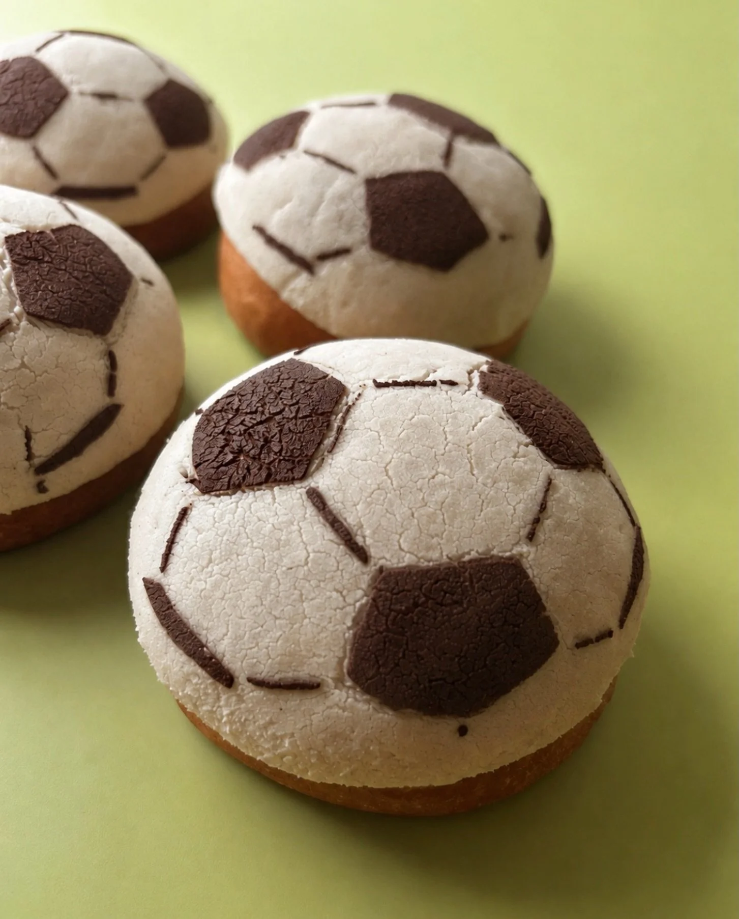 Celebrating Mexico&rsquo;s win today 🇲🇽🤎 Con mucho orgullo, les presentamos nuestra conchabal&oacute;n! 

These soccer ball conchas will be available at our pop up next Saturday 6/20 @cafesuspirosf and also for custom ordering until end of July. 
