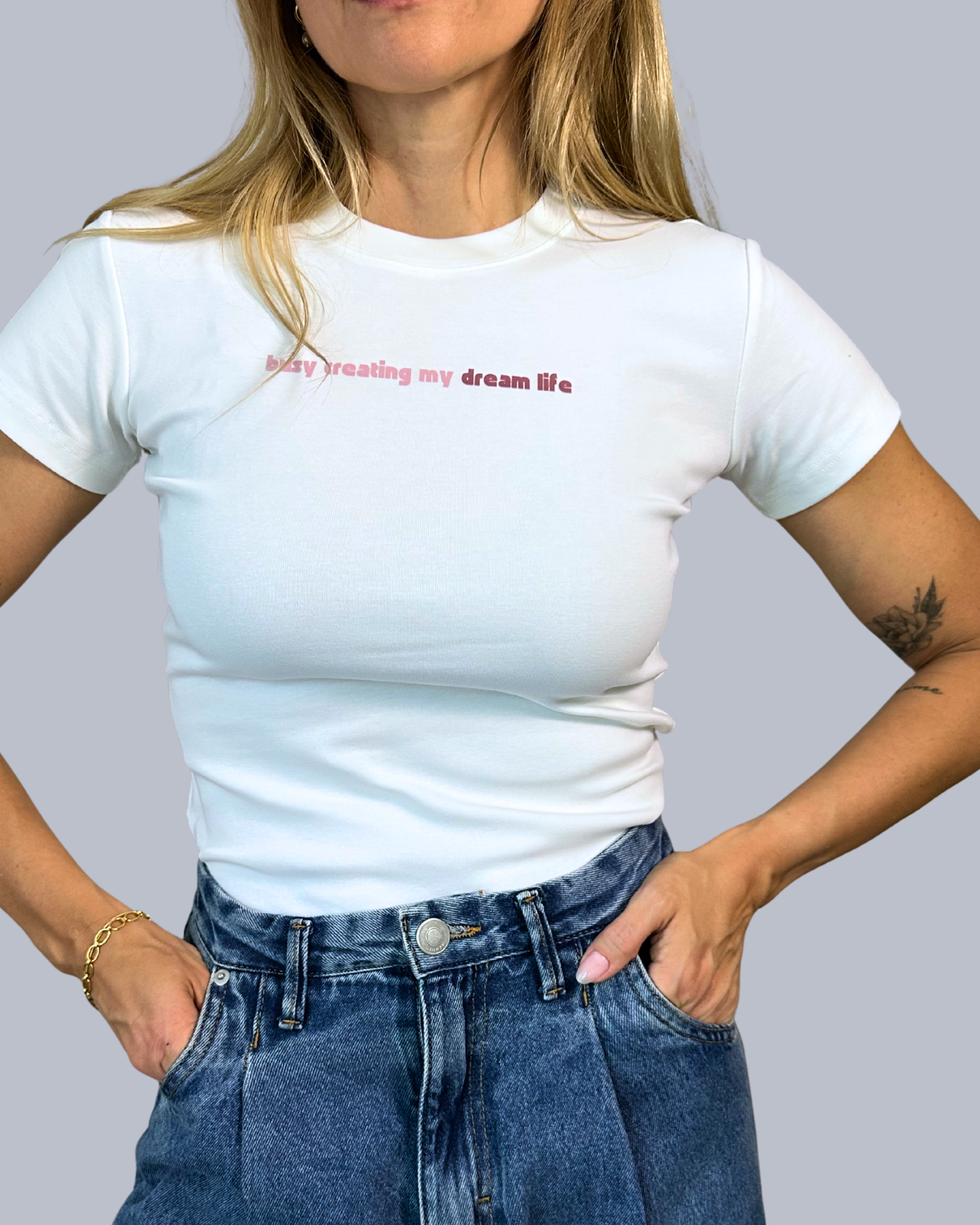 busy creating my dream life (slim fit t-shirt)