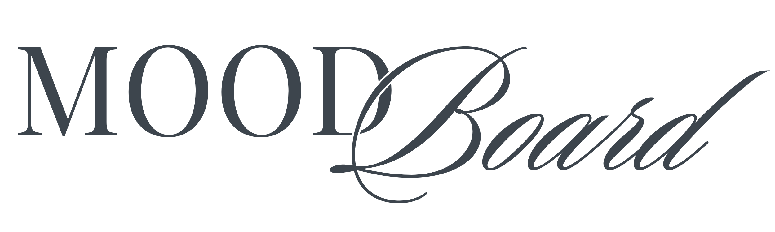 Stylized text logo that reads 'Mooreboard' with 'Moore' in serif font and 'board' in cursive script.