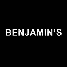 Black background with white text reading 'Benjamin's'